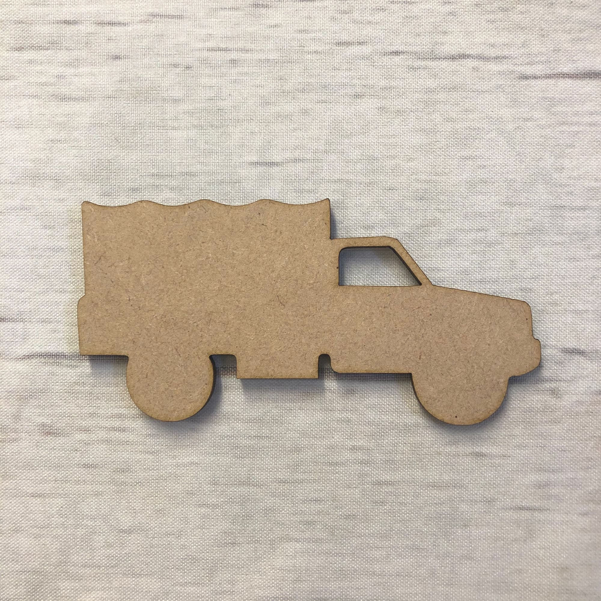 Pick up truck 3 Wooden Craft Shape