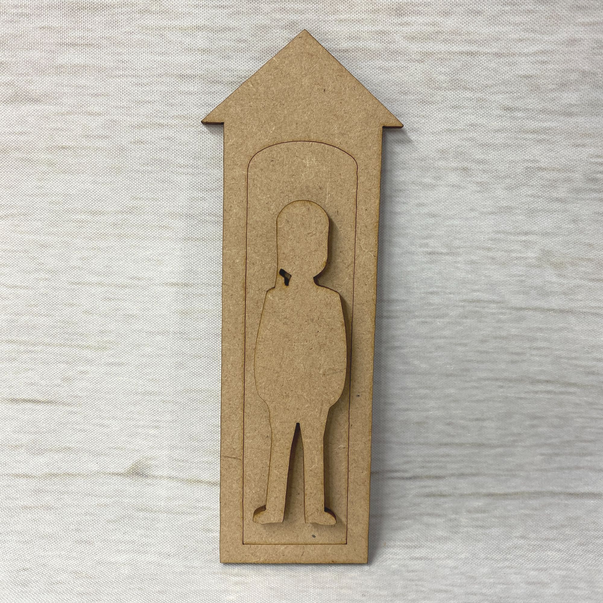 Guard in Sentry Box (2 part shape) Wooden Craft Shape