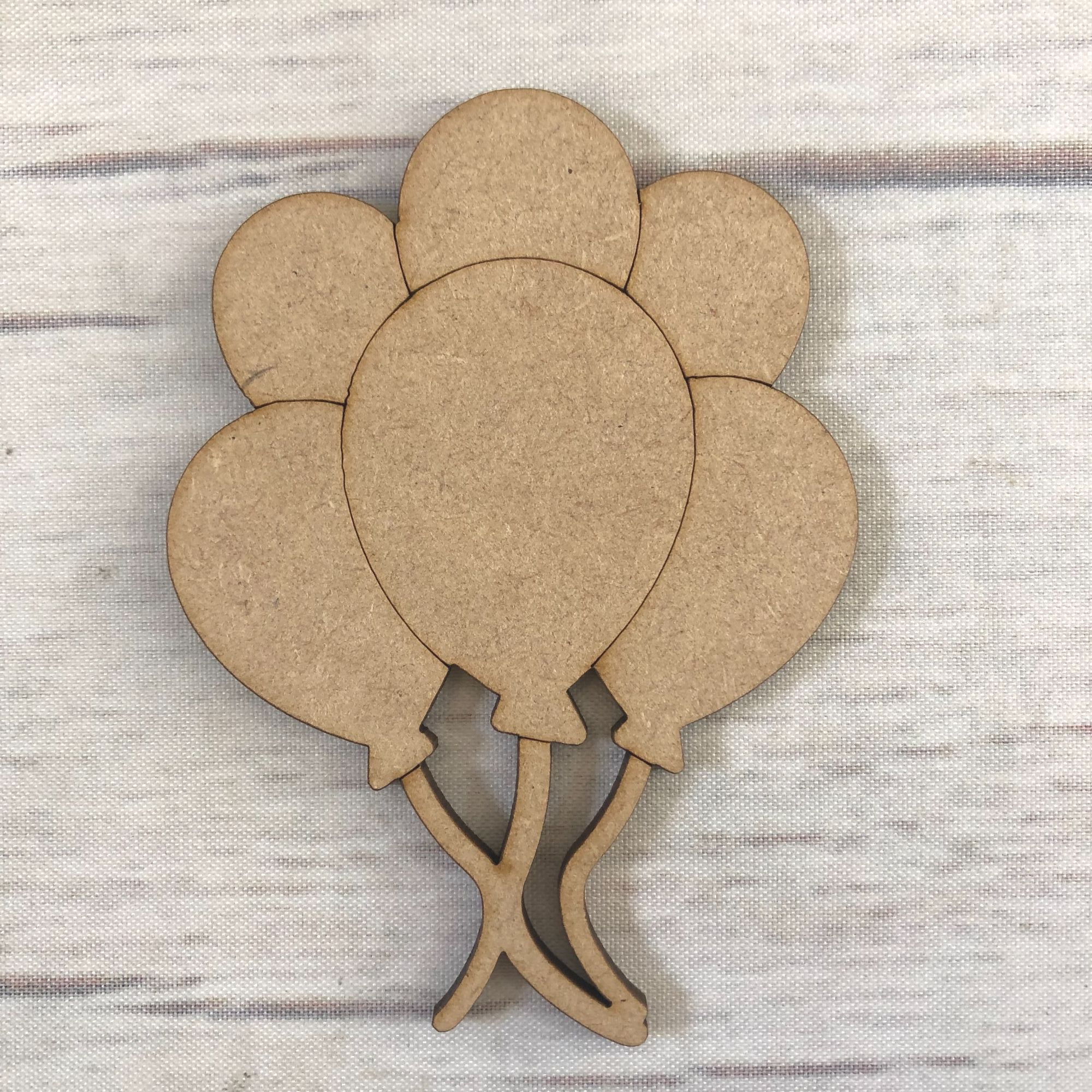 Balloons Bunch Wooden Craft Shape