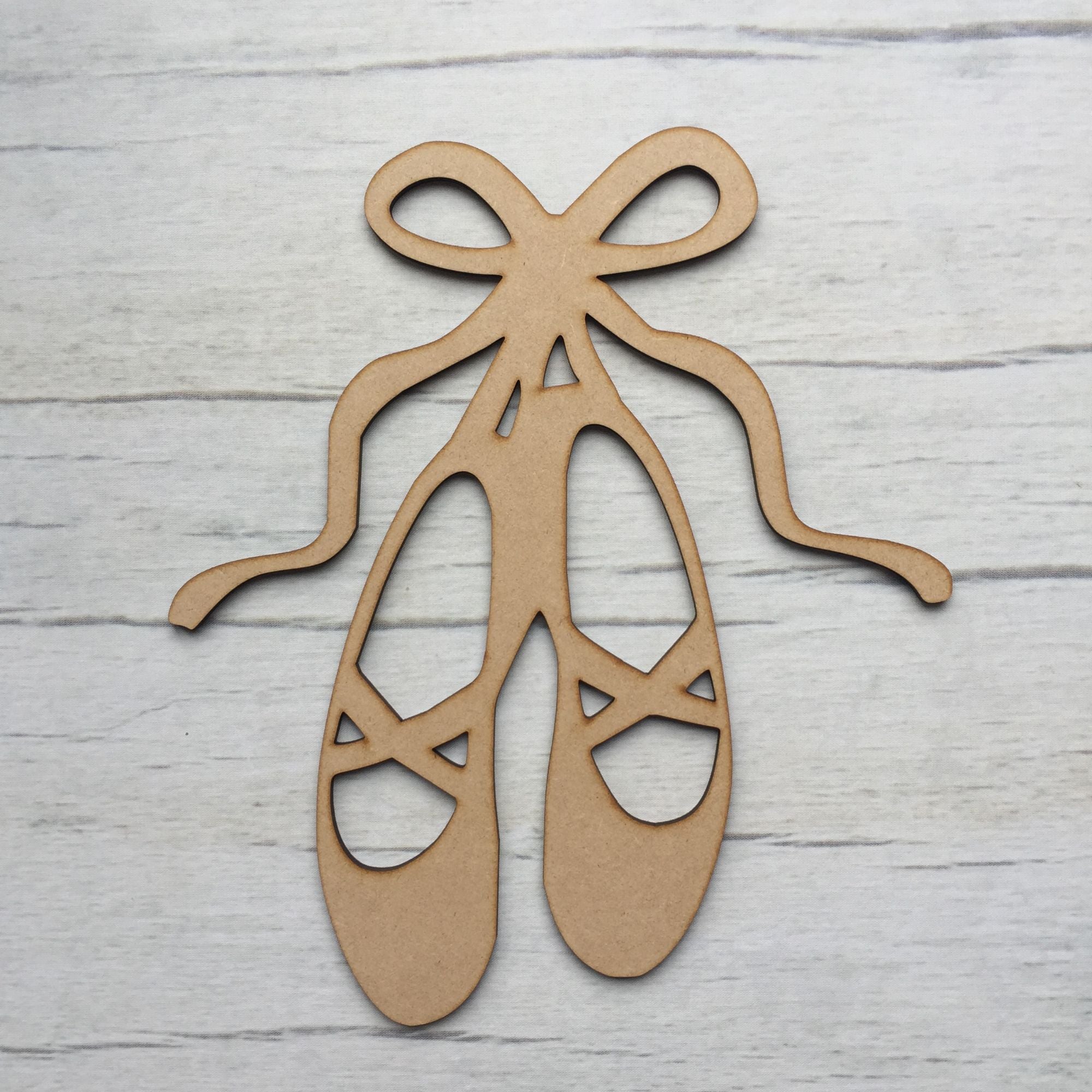 Ballet Shoes Wooden Craft Shape