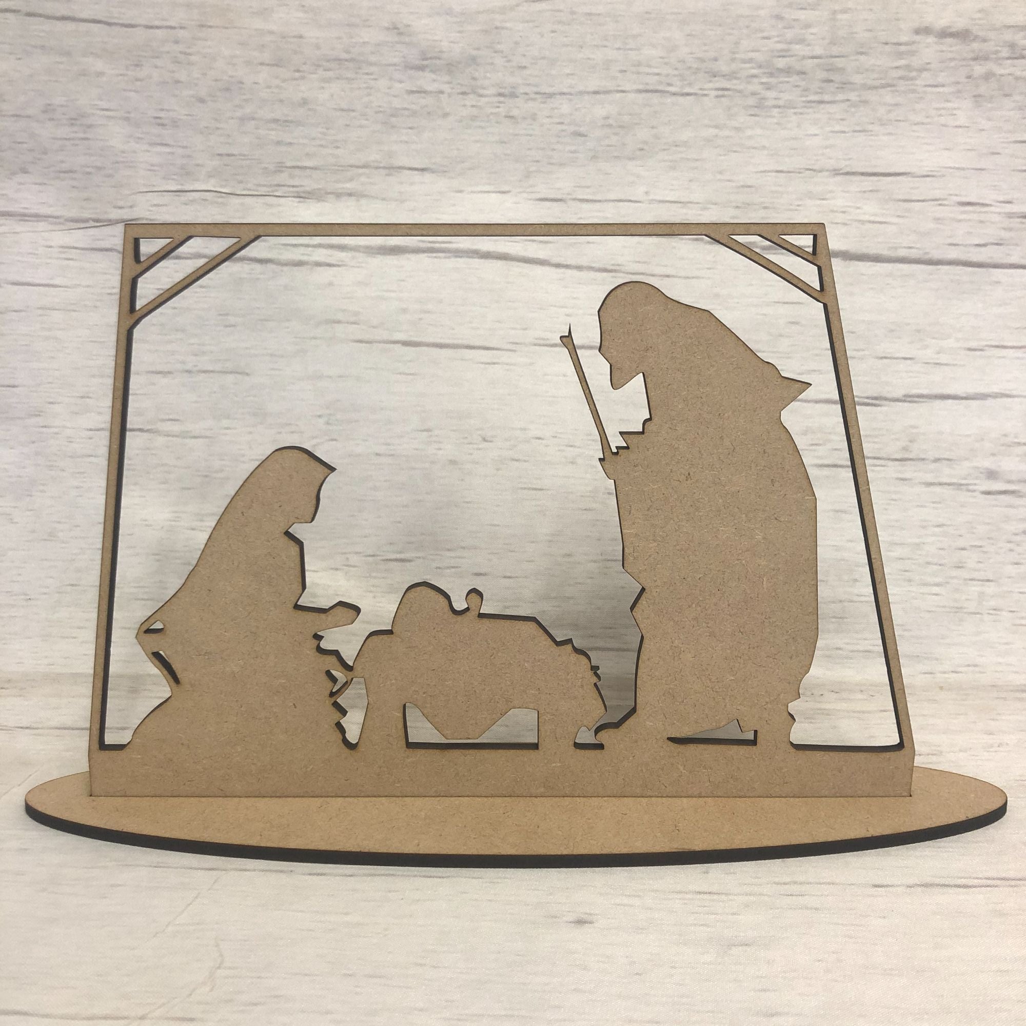 Christmas Nativity scene - freestanding scene 1 Wooden Craft Shape