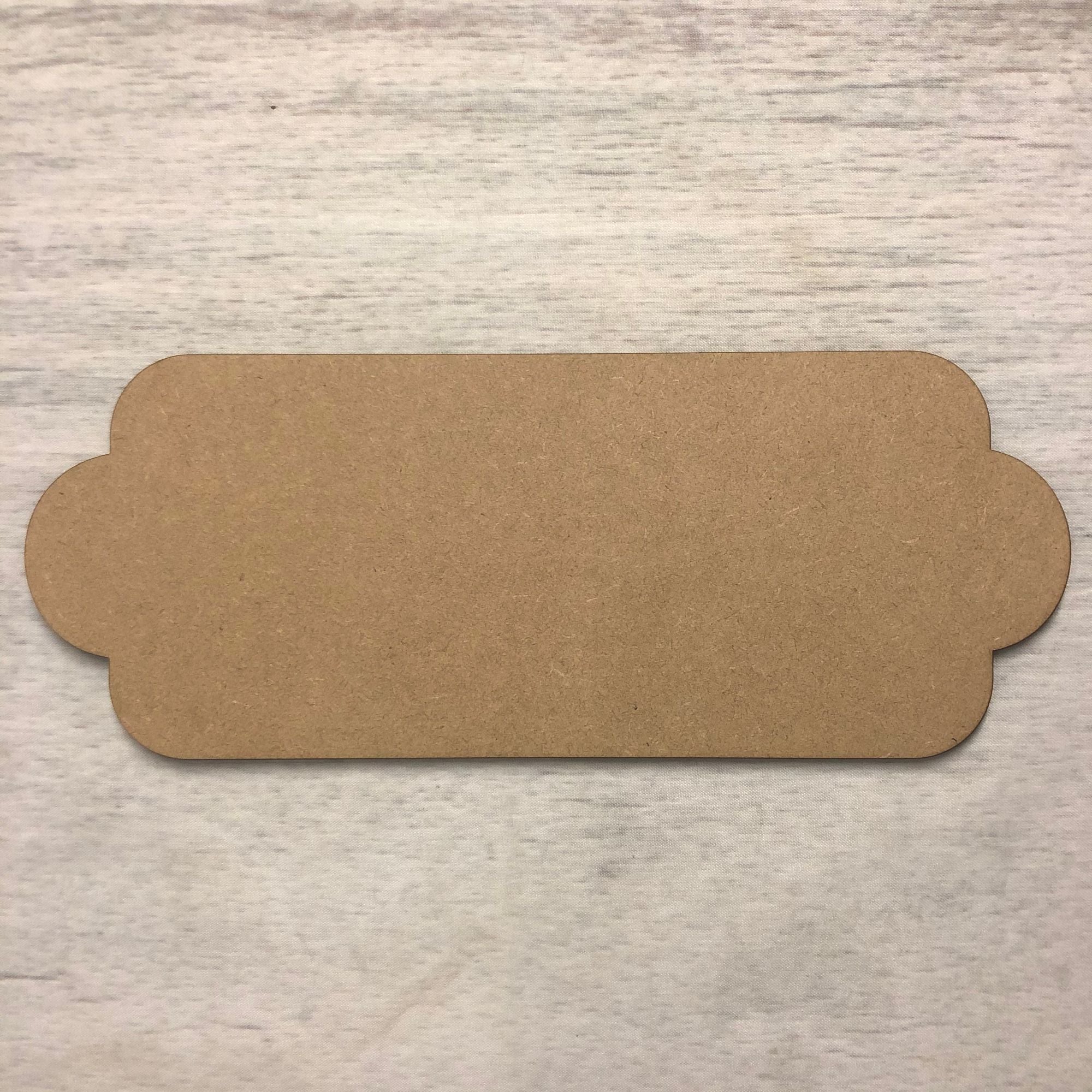 Blank name plaque - Station shaped Wooden Craft Shape