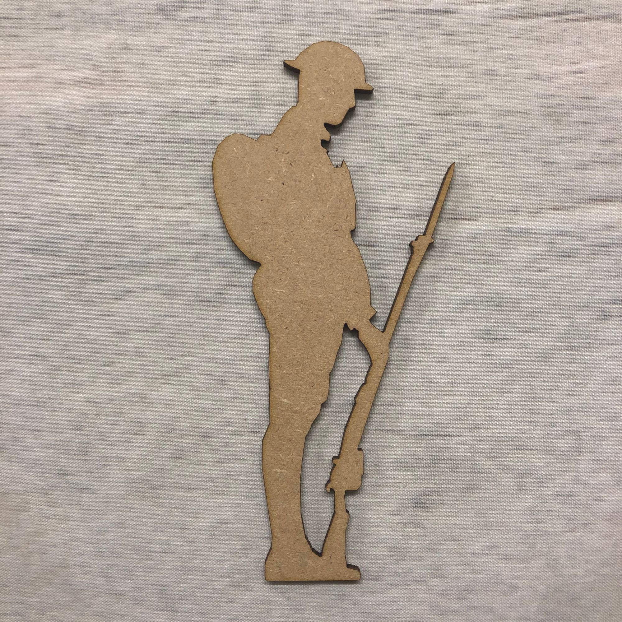 Soldier 4 - standing Wooden Craft Shape