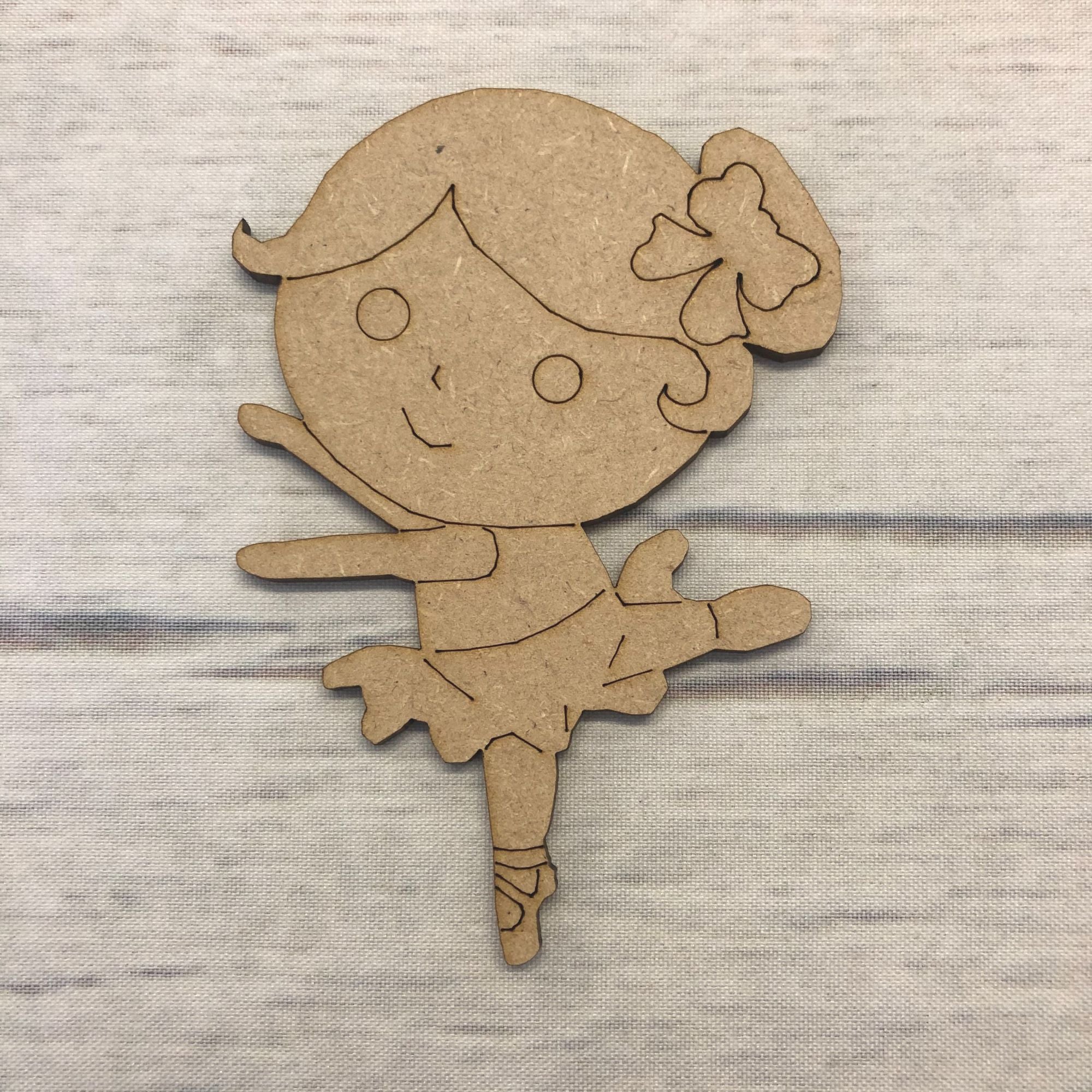 Ballerina - engraved Wooden Craft Shape
