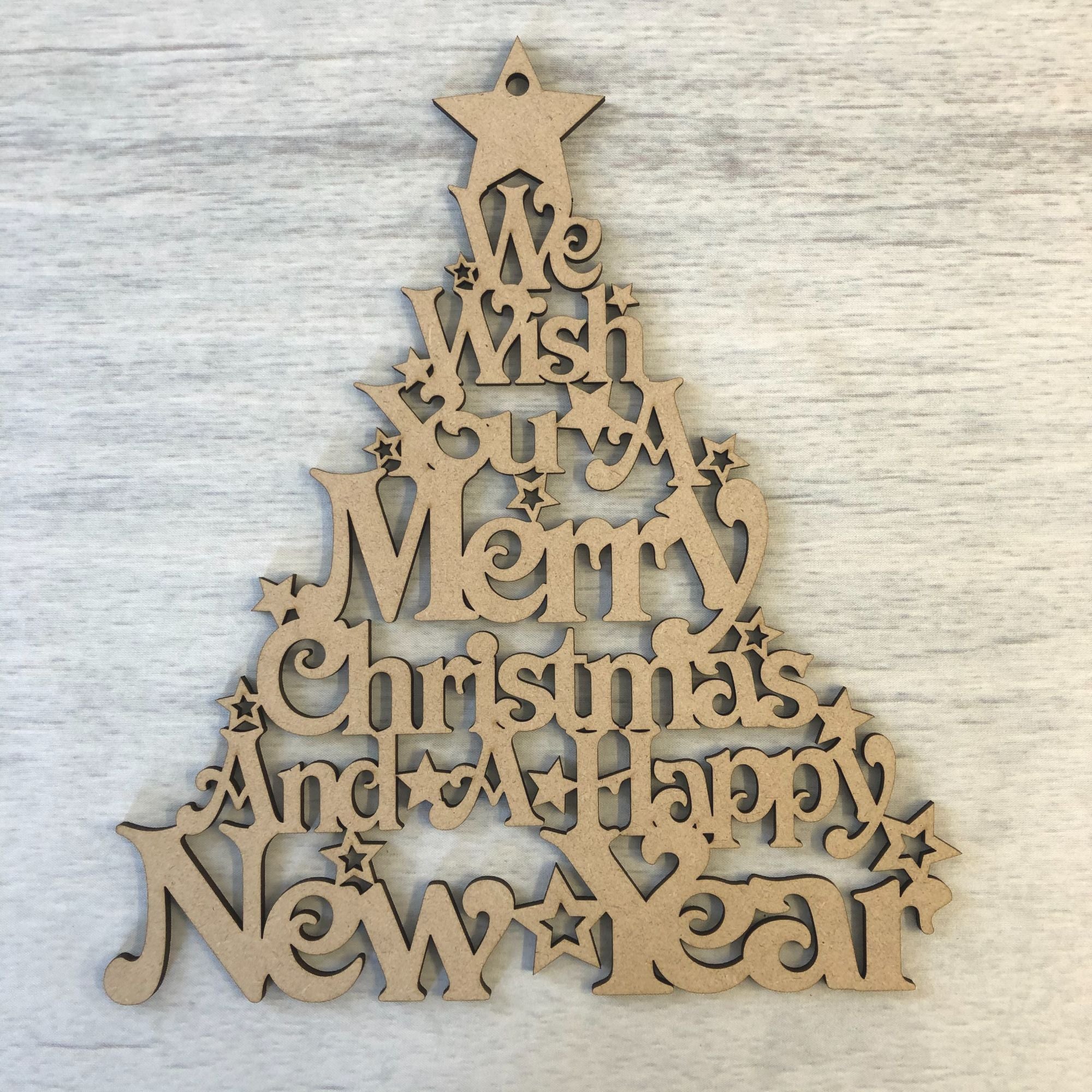 Christmas Tree plaque Wooden Craft Shape