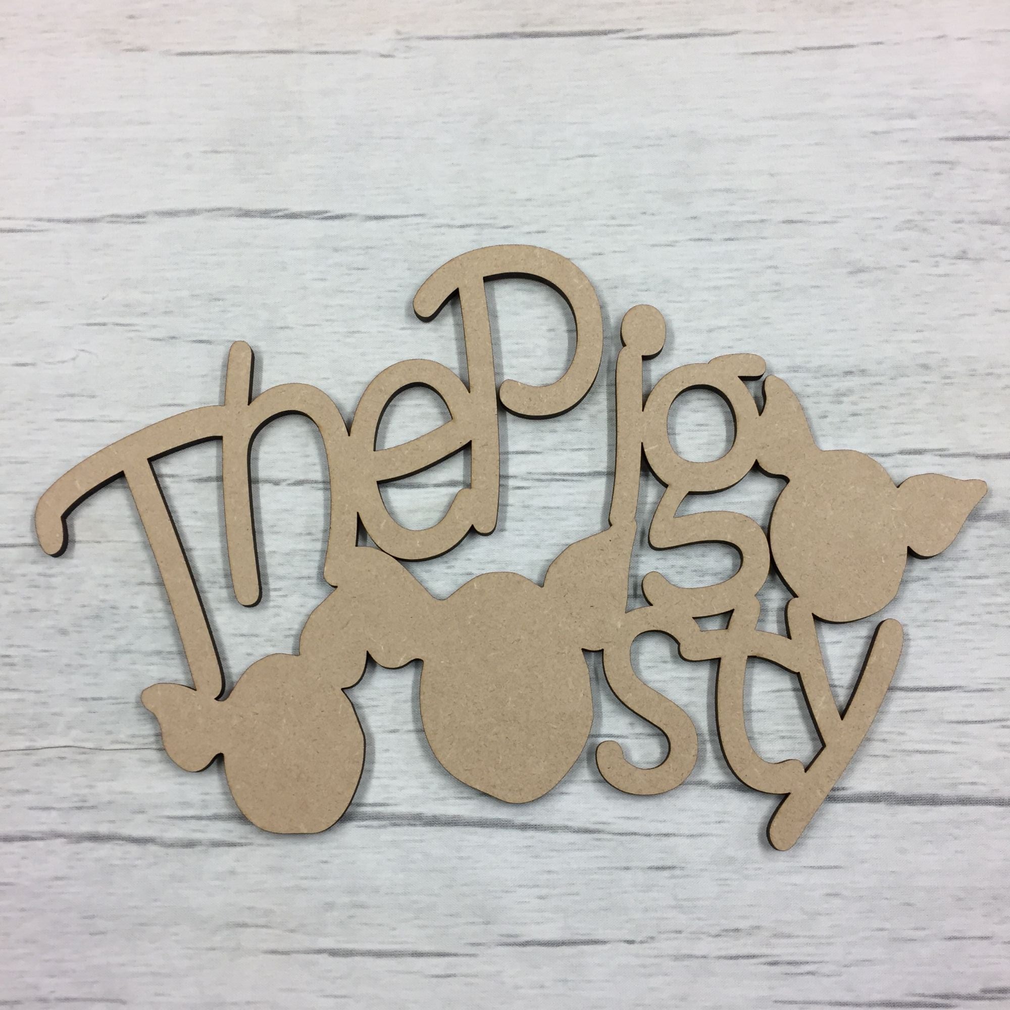 The Pig Sty door Plaque Wooden Craft Shape