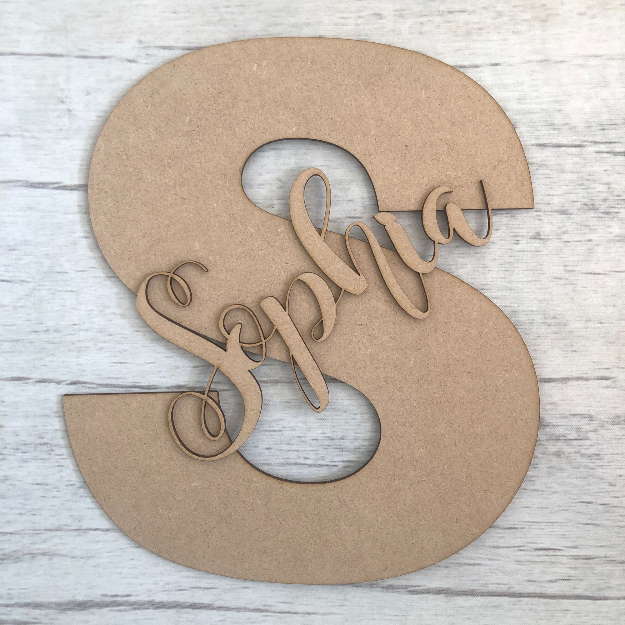 Letter with name - customised Wooden Craft Shape