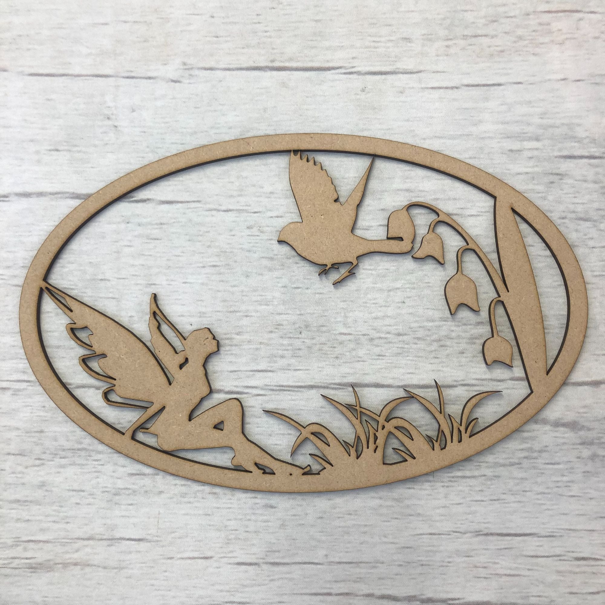 Box topper - keepsake memory box - fairy bird plaque Wooden Craft Shape