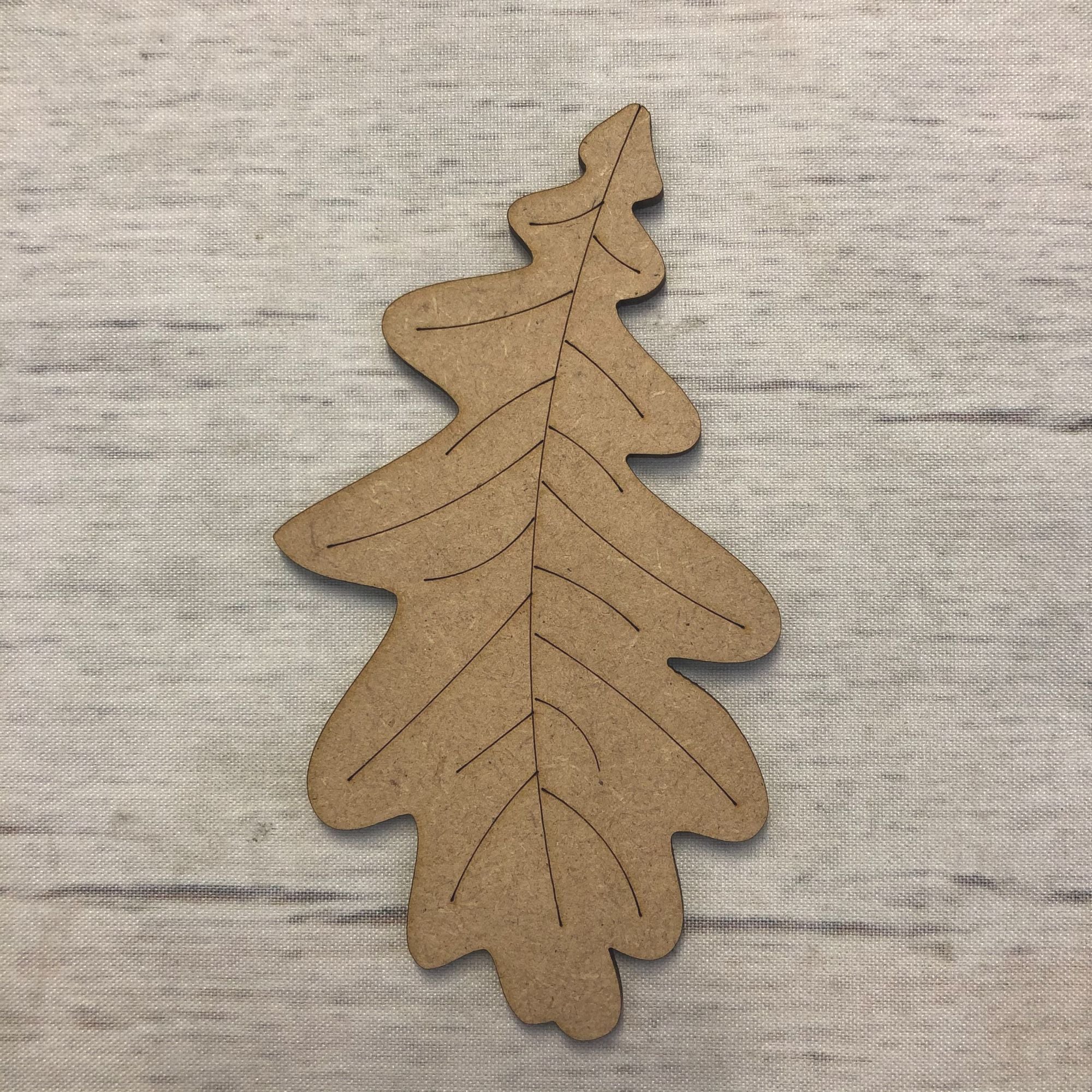 Leaf - engraved Wooden Craft Shape