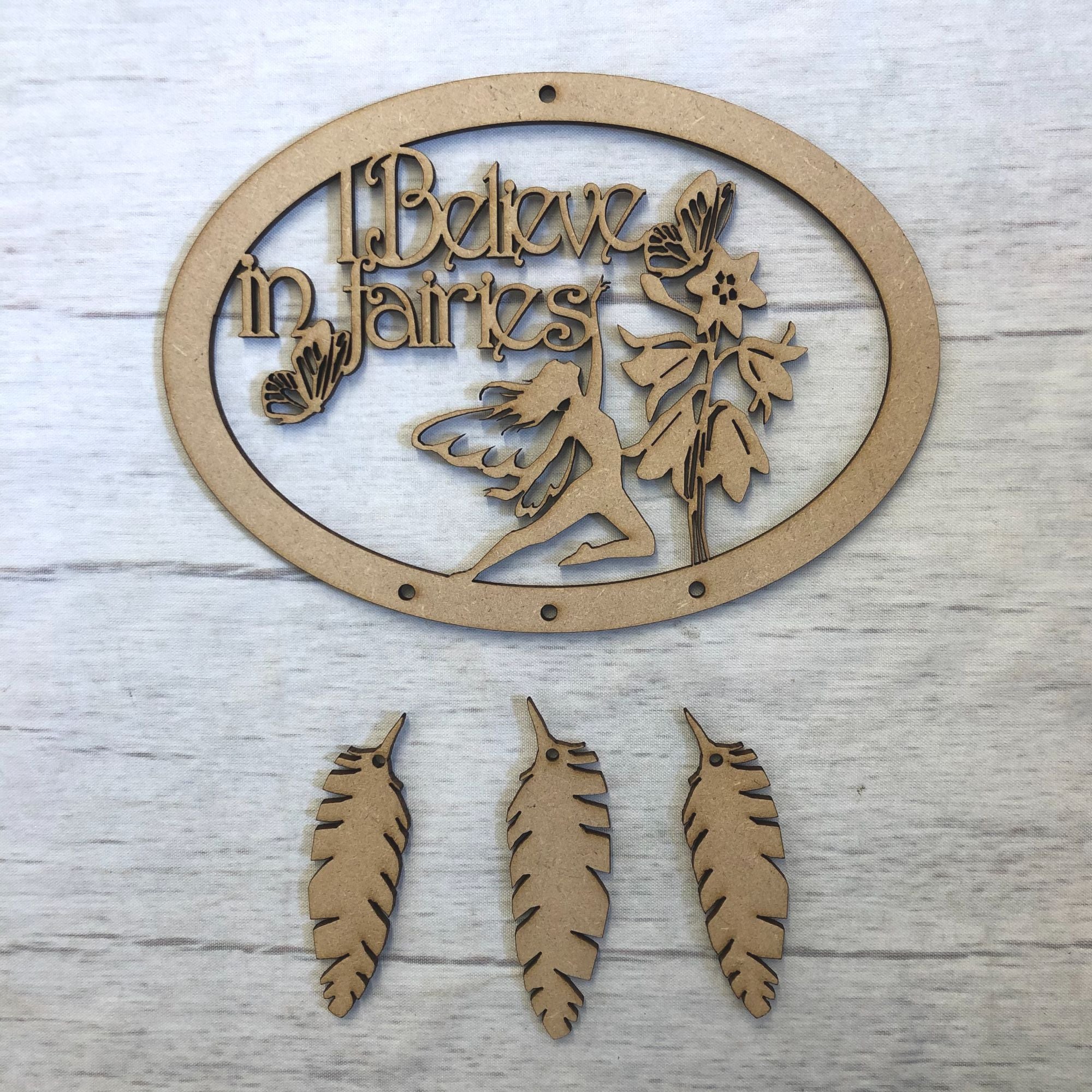 Fairy dream' dream catcher Wooden Craft Shape