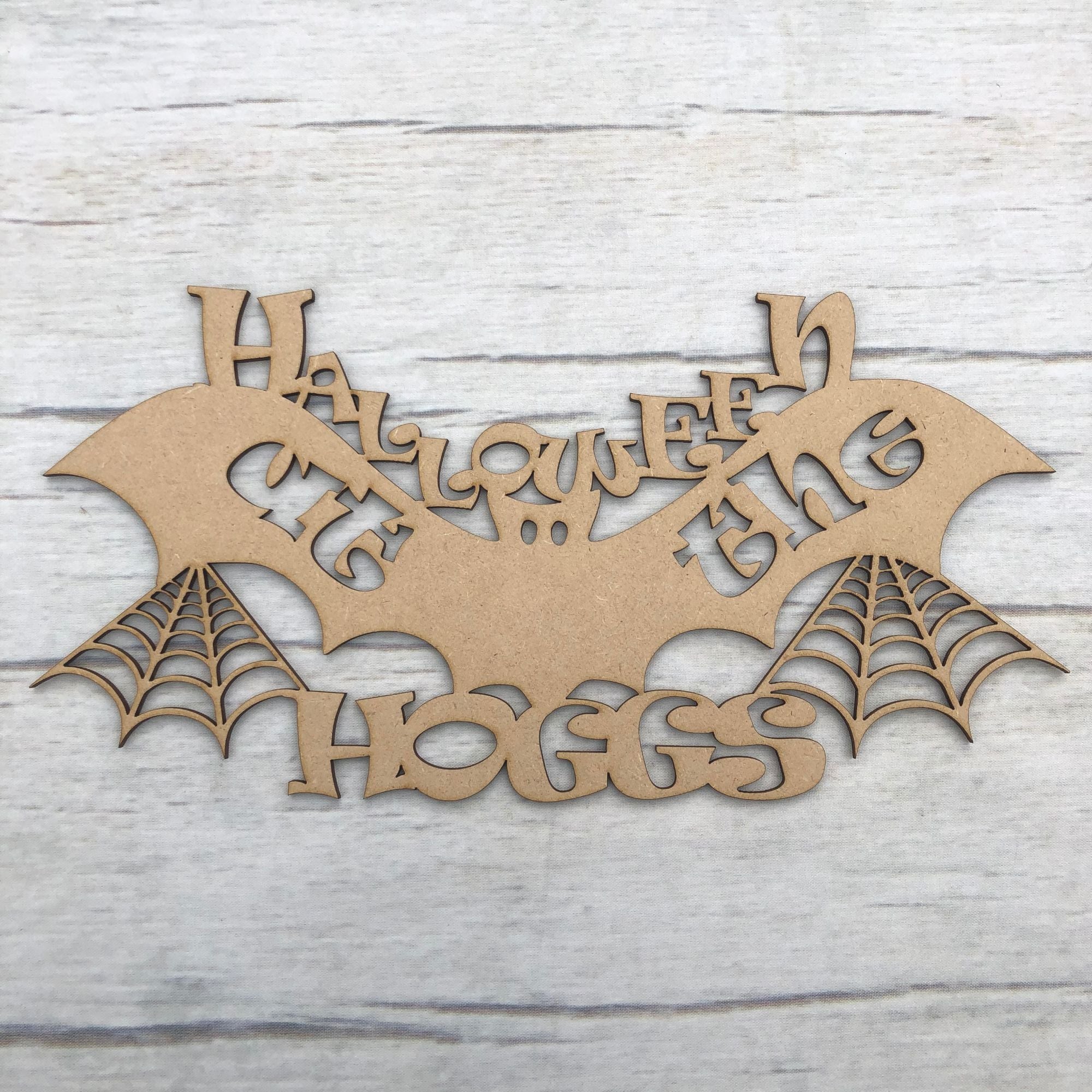 Halloween at the..' Halloween hanging Plaque - customised Wooden Craft Shape