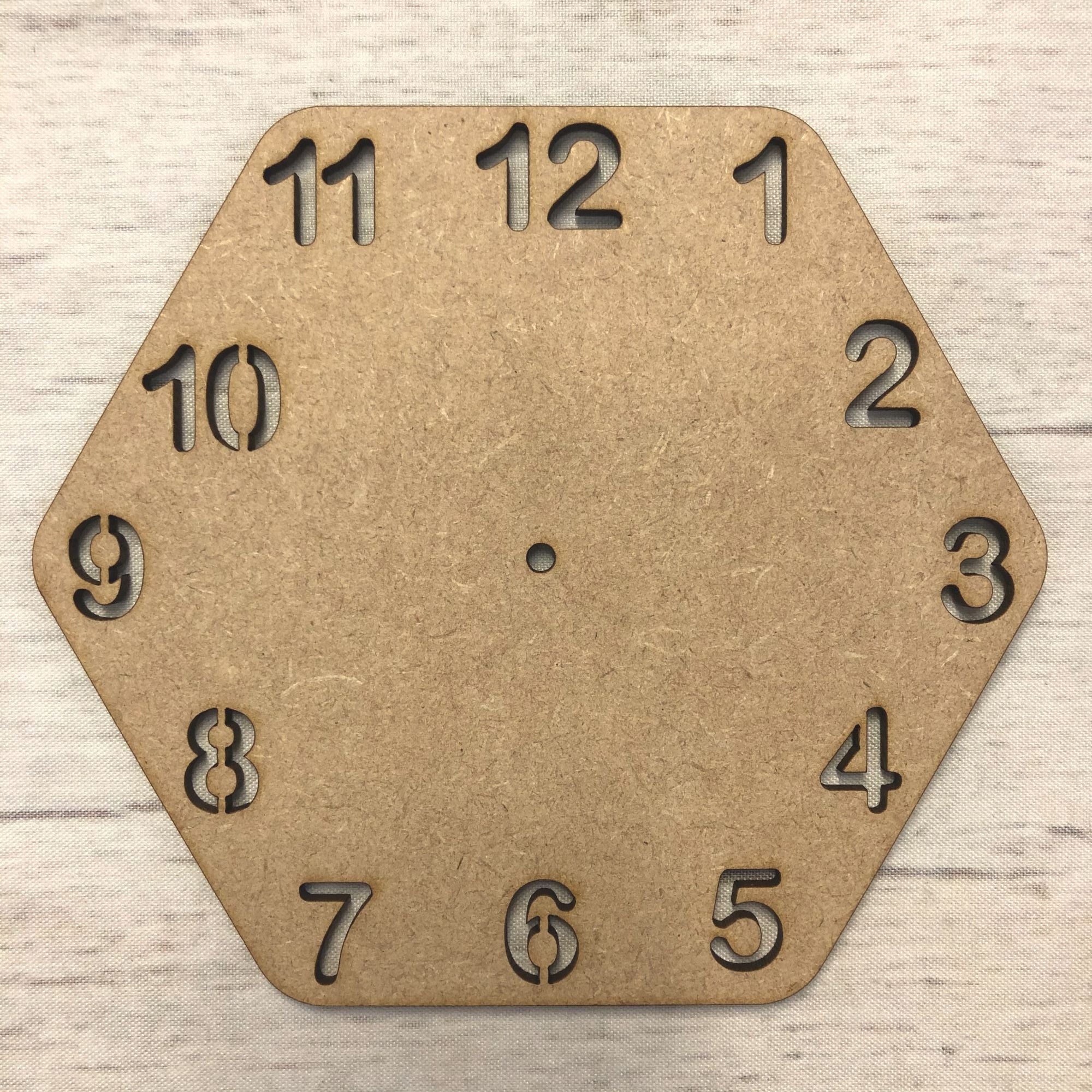 Hexagon Clock Wooden Craft Shape