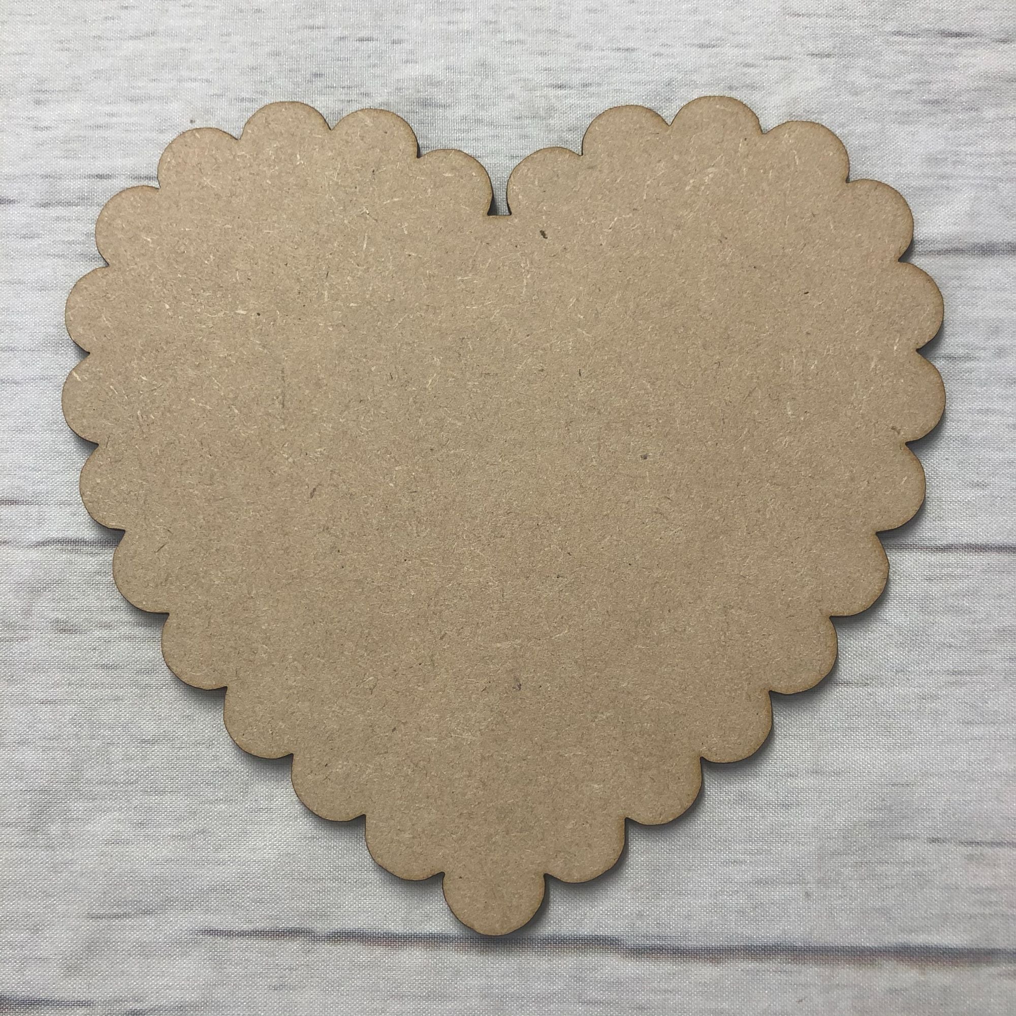 Heart 4 - Scalloped Heart Wooden Craft Shape