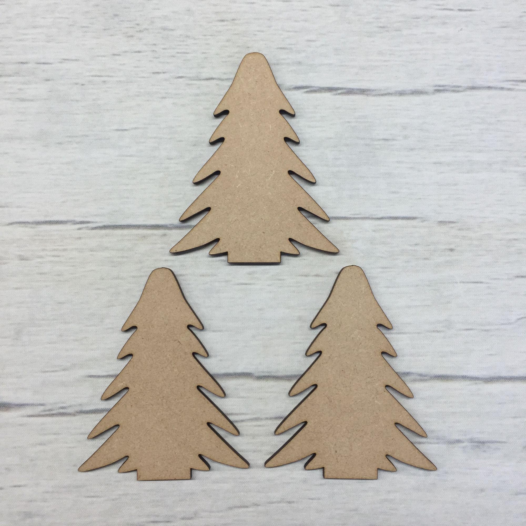 Christmas tree set Wooden Craft Shape
