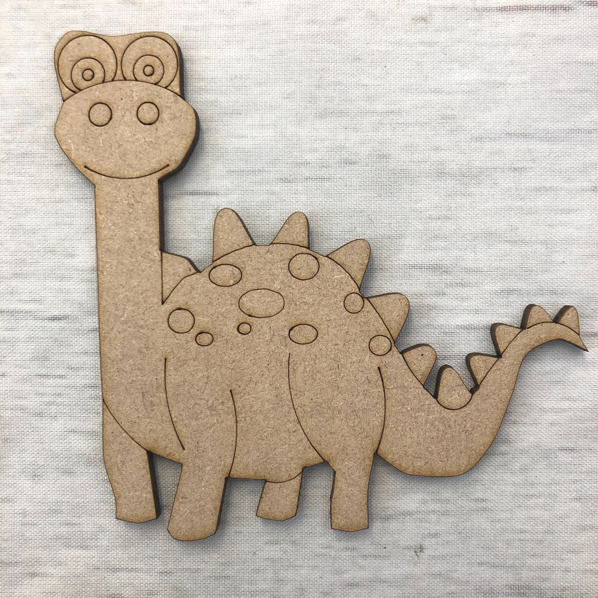 Dinosaur 1 - engraved Wooden Craft Shape