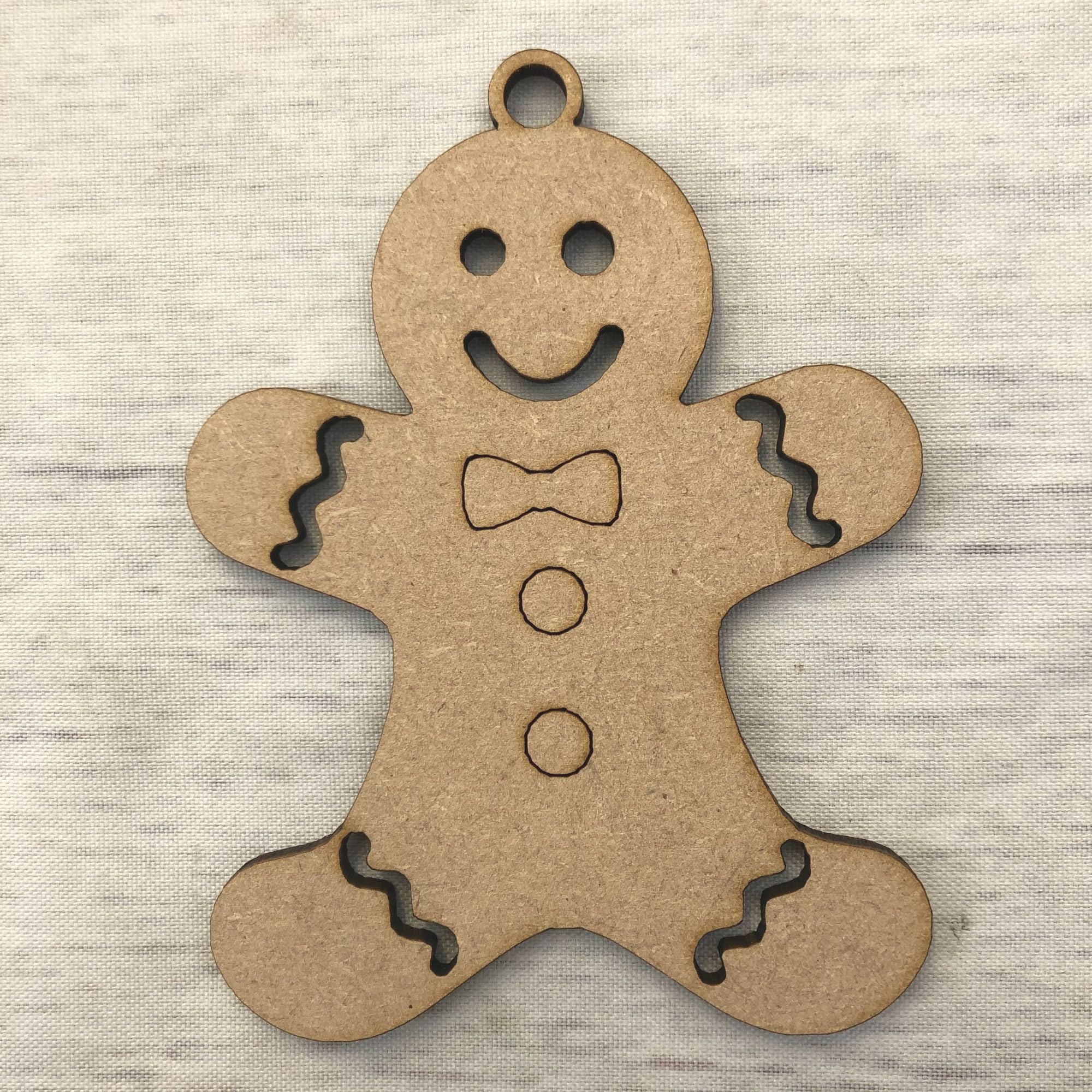 Bauble - Gingerbread Man Wooden Craft Shape