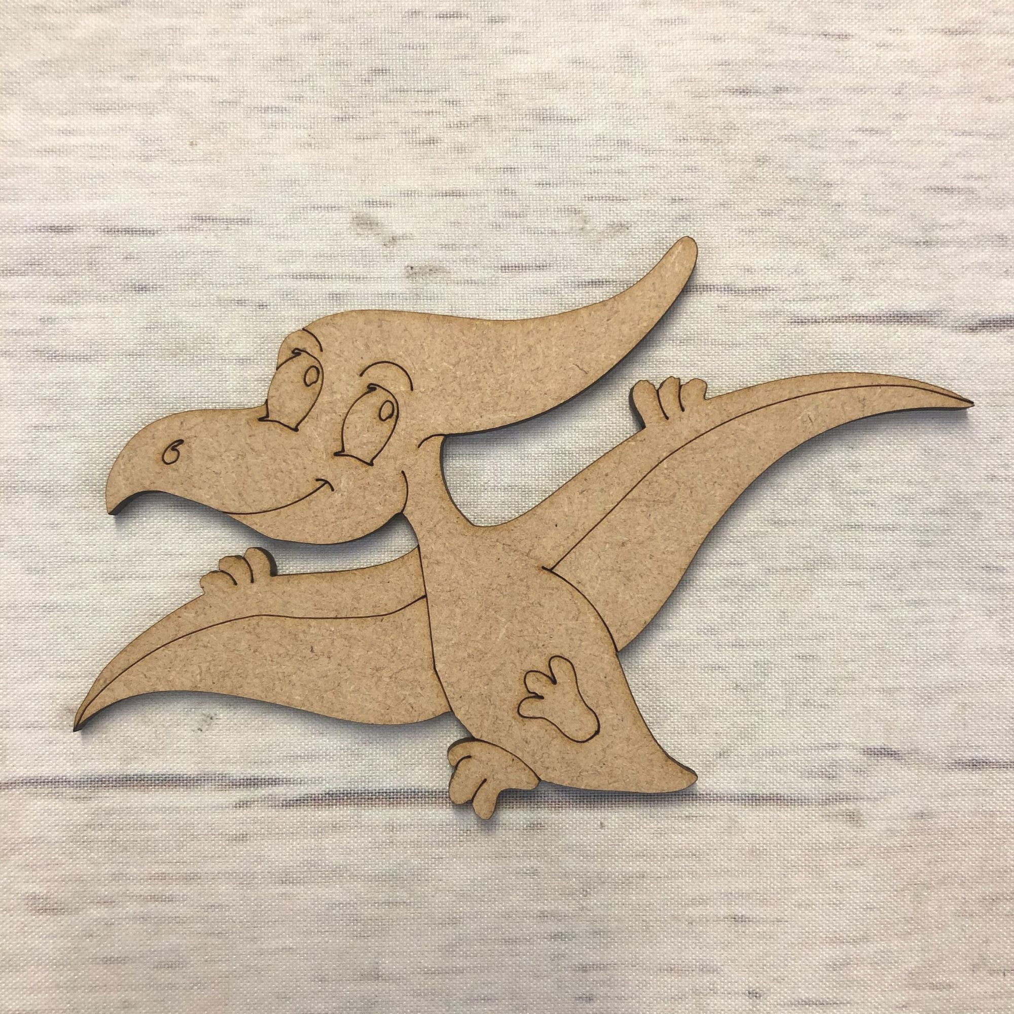 Dinosaur 2 - engraved Wooden Craft Shape
