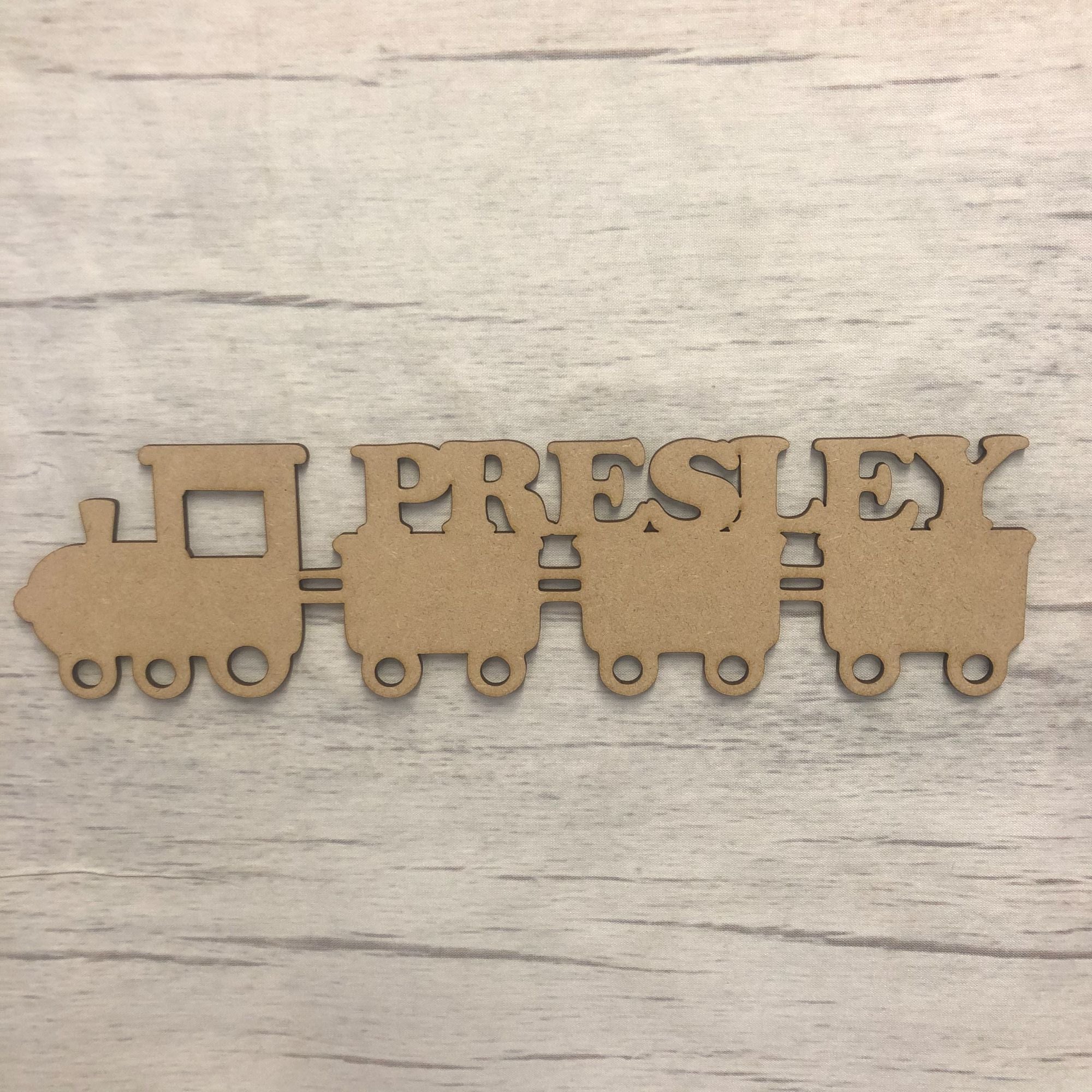 Door plaque - Train Name Plaque - Customised Wooden Craft Shape
