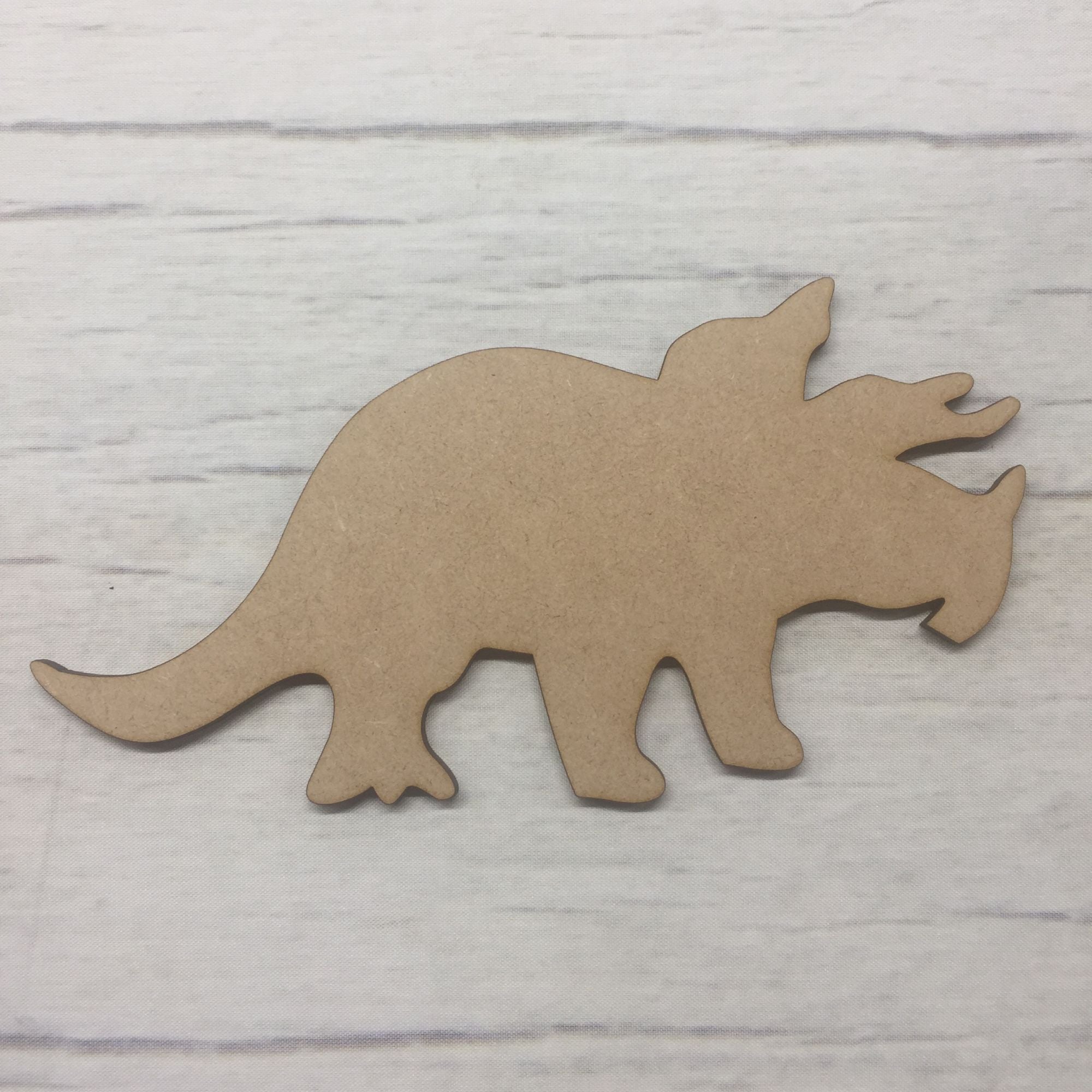 Dinosaur 1 - Triceratops Wooden Craft Shape