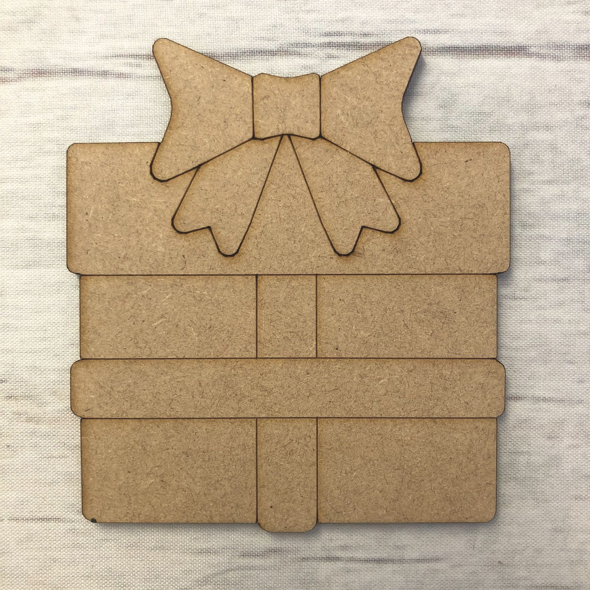 Present - engraved Wooden Craft Shape