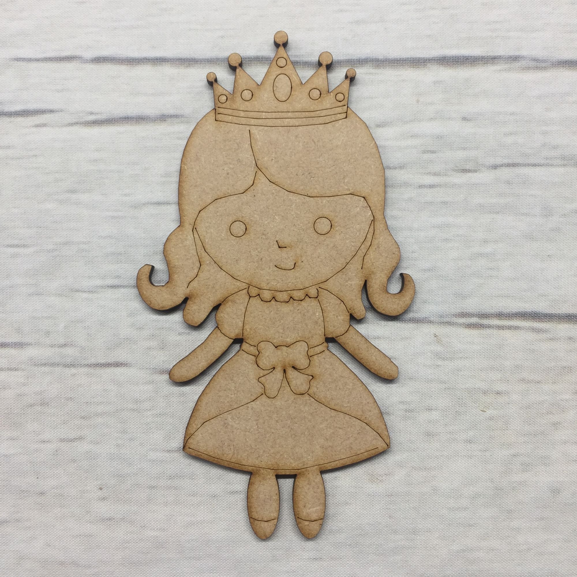 Princess - engraved Wooden Craft Shape