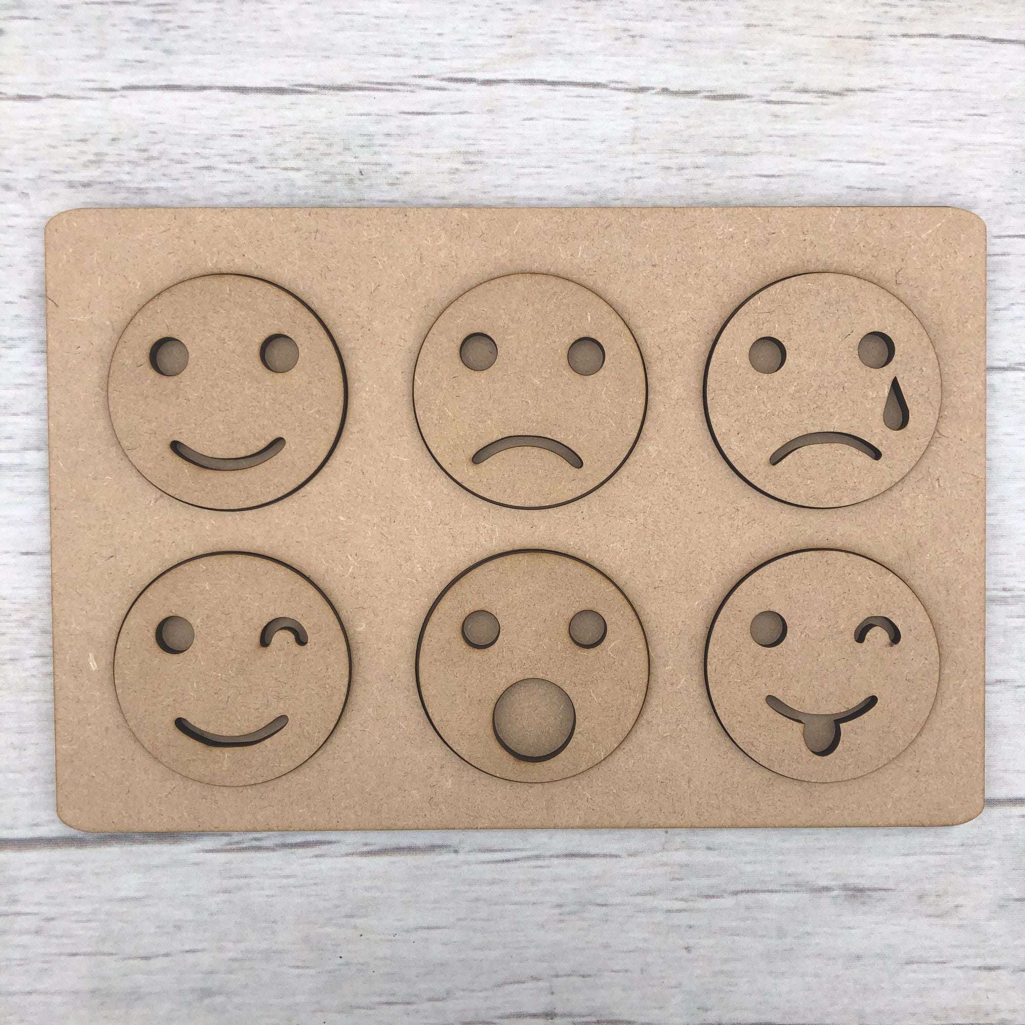 Faces Jigsaw Wooden Craft Shape