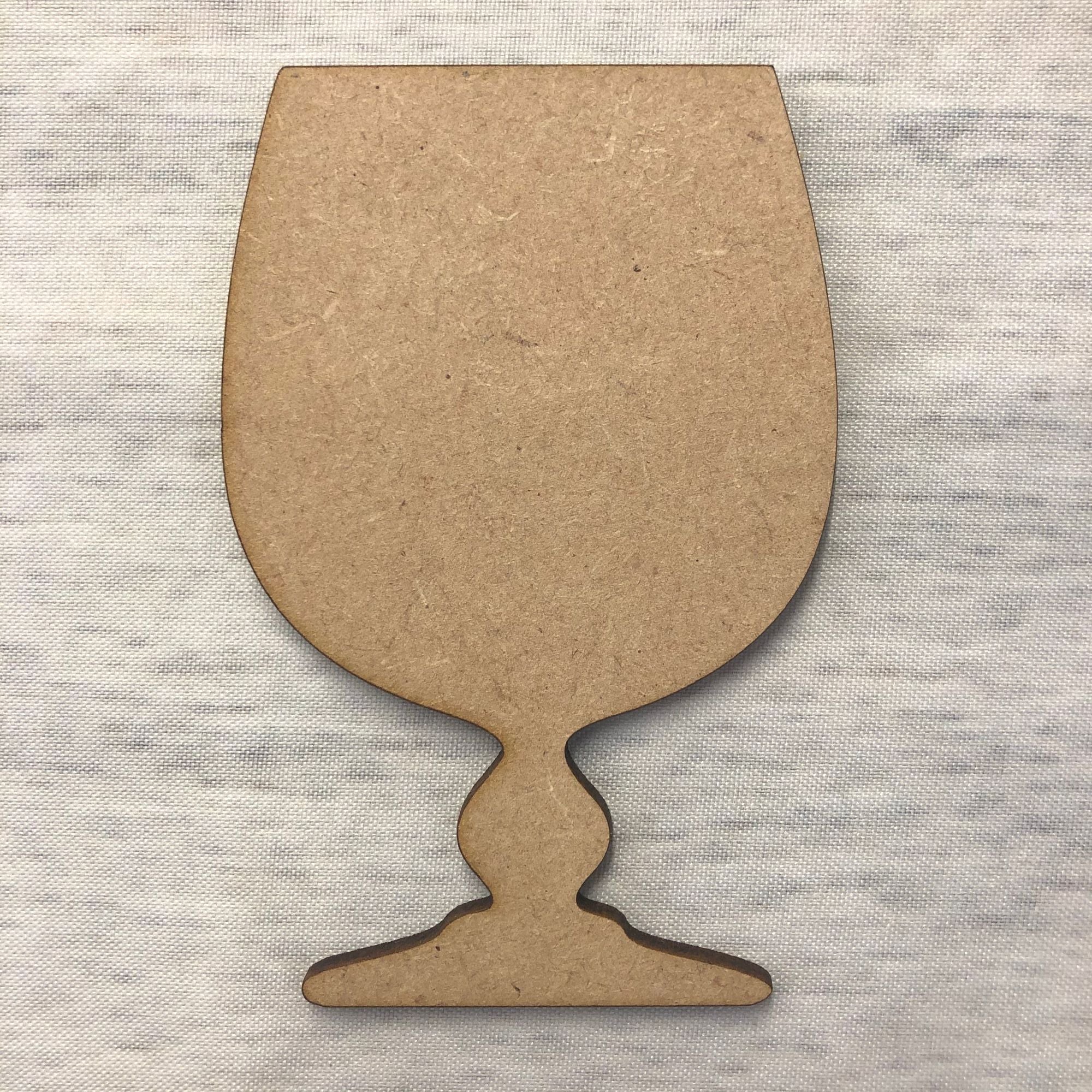 Wine Glass 2 Wooden Craft Shape