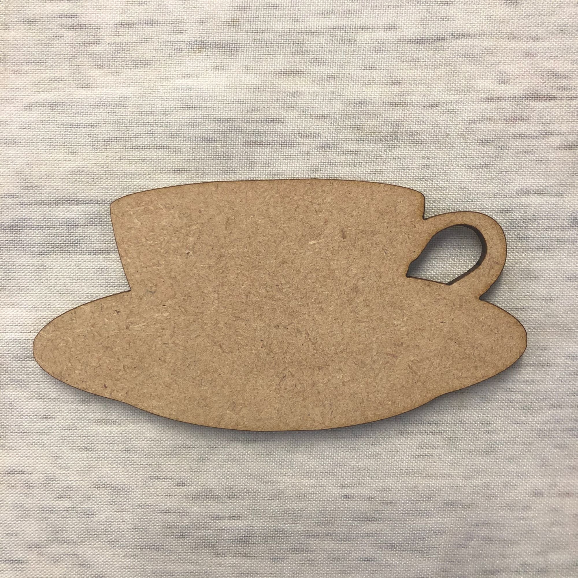 Cup & Saucer 1 Wooden Craft Shape