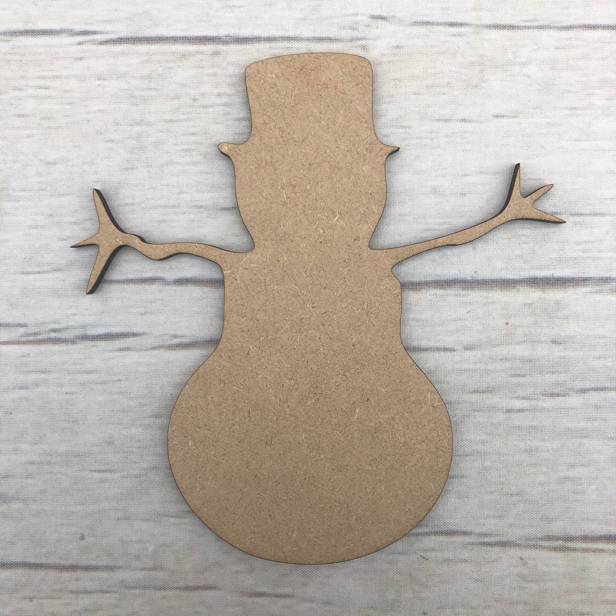Snowman 2 Wooden Craft Shape