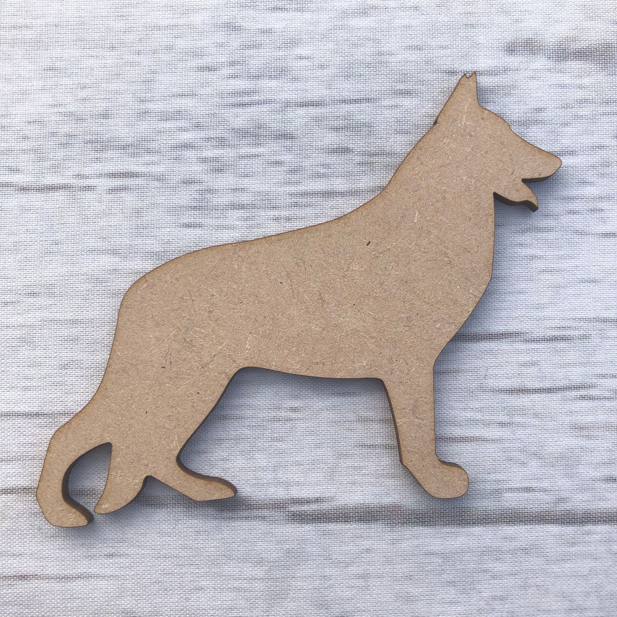 Dog  - German Shepherd Alsatian Wooden Craft Shape