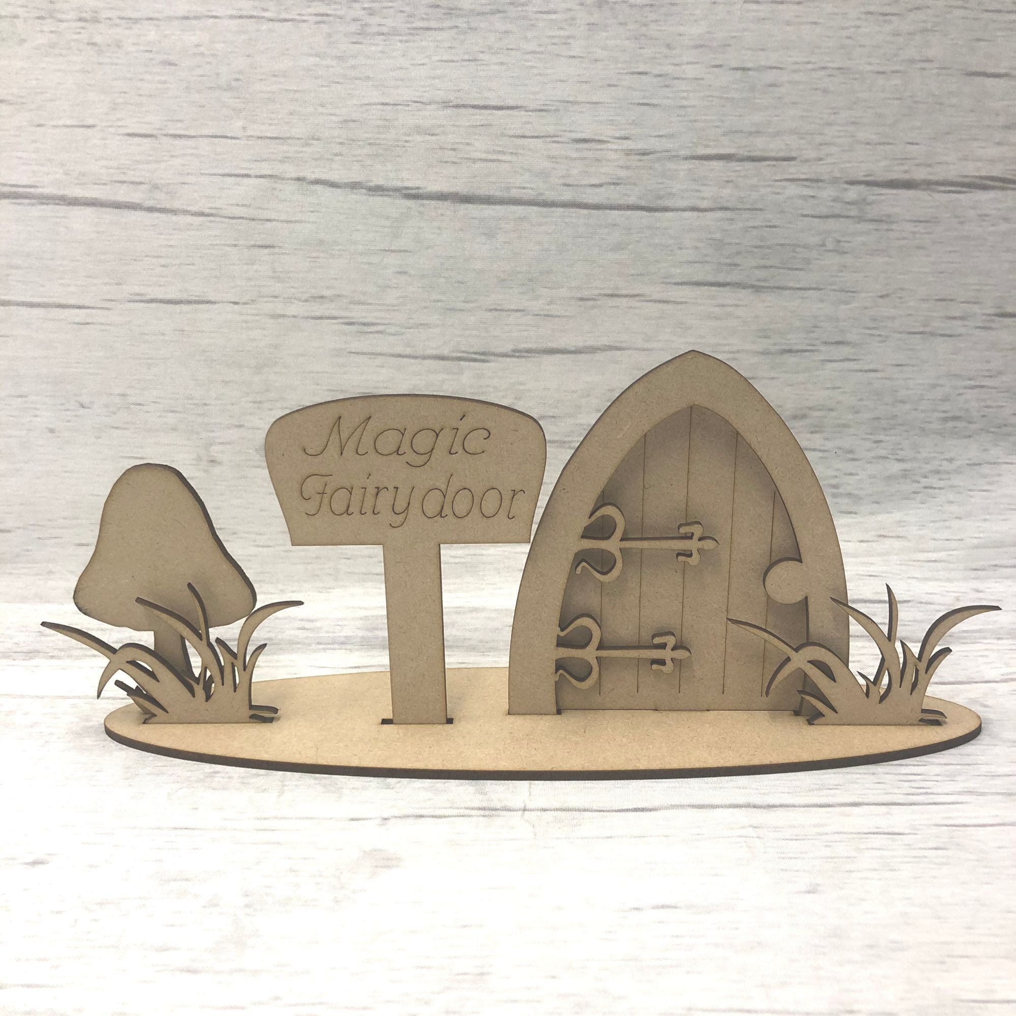 Fairy door scene 1 - freestanding Wooden Craft Shape