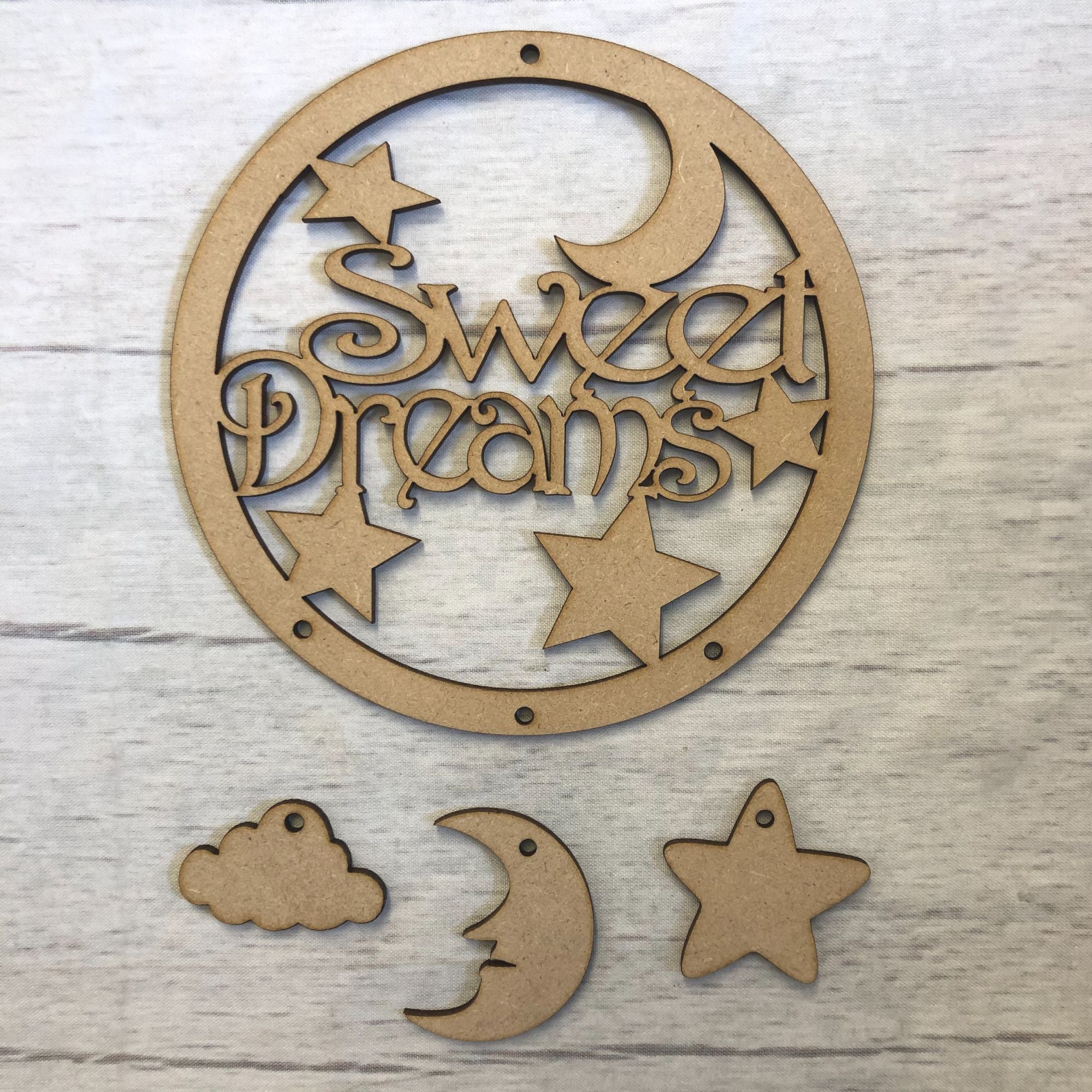 Sweet Dreams dream catcher Wooden Craft Shape