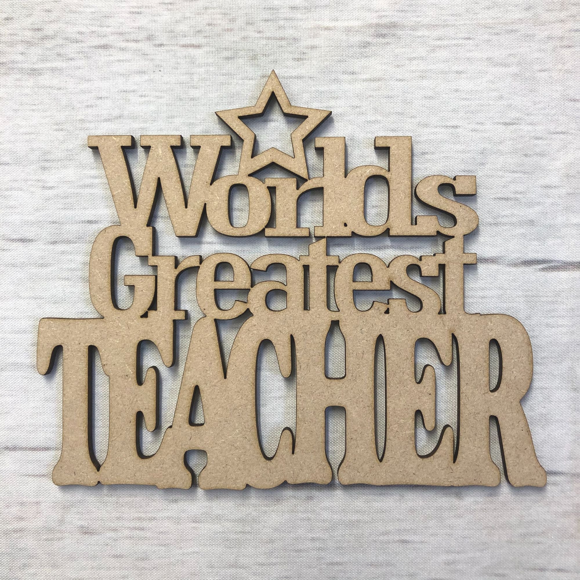 Worlds Greatest Teacher Plaque