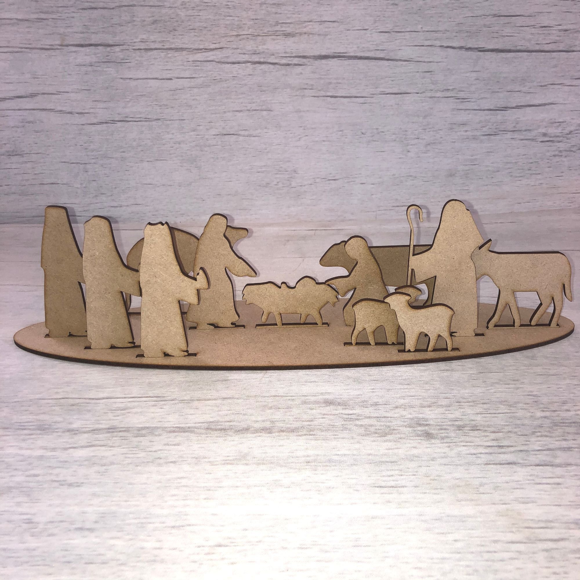 Christmas Nativity scene - freestanding scene 4 Wooden Craft Shape
