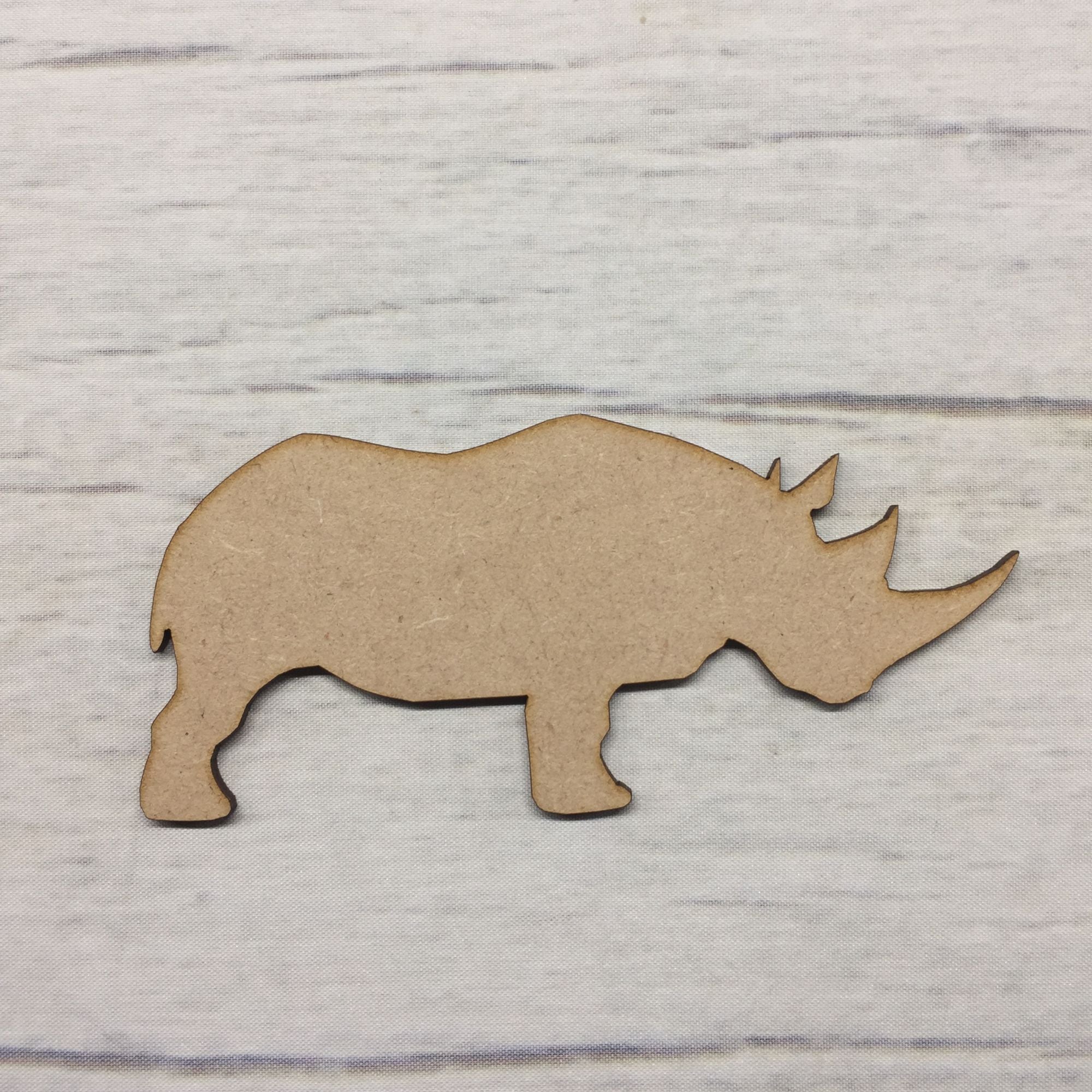 Rhino 2 Wooden Craft Shape