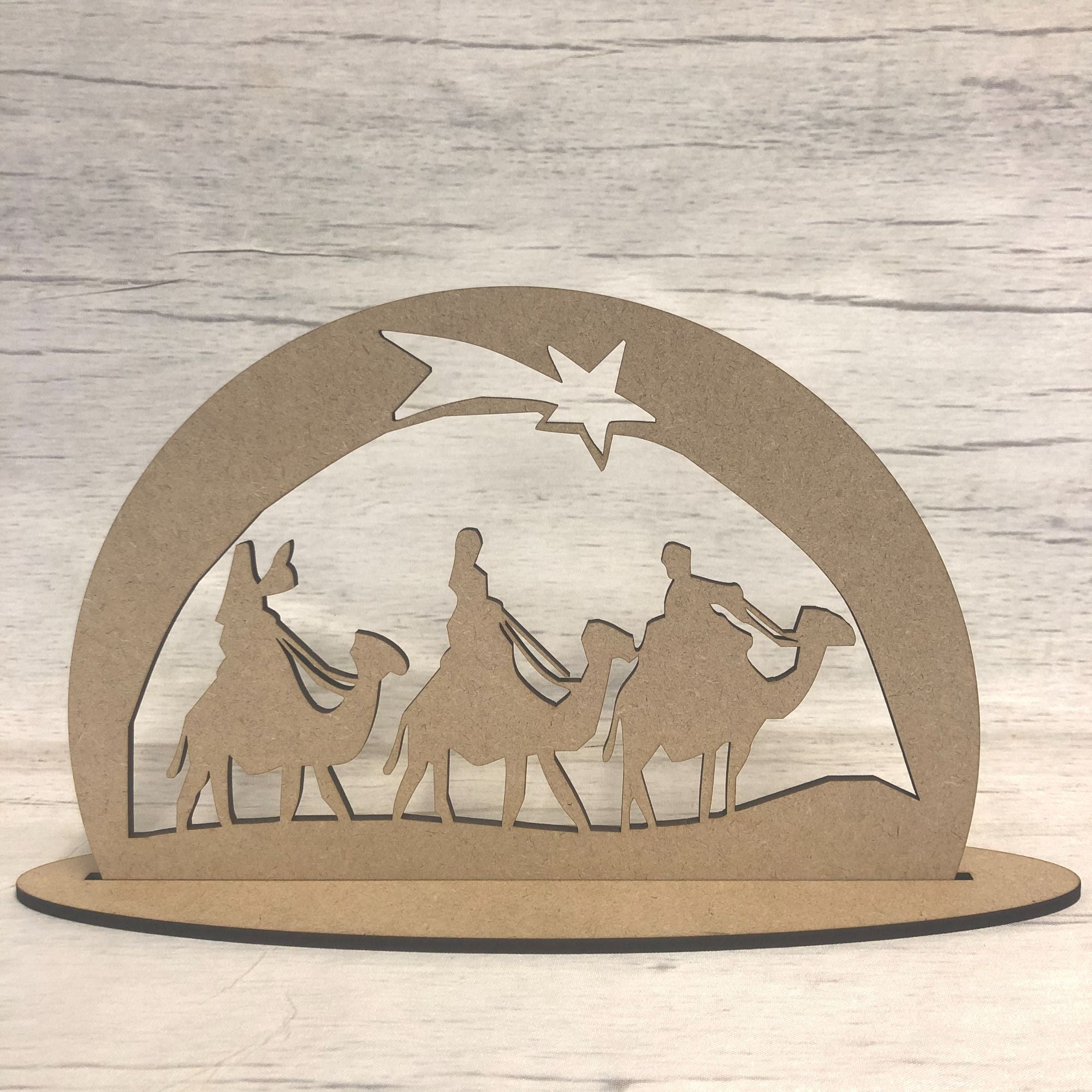 Christmas Nativity scene - freestanding scene 5 Wooden Craft Shape