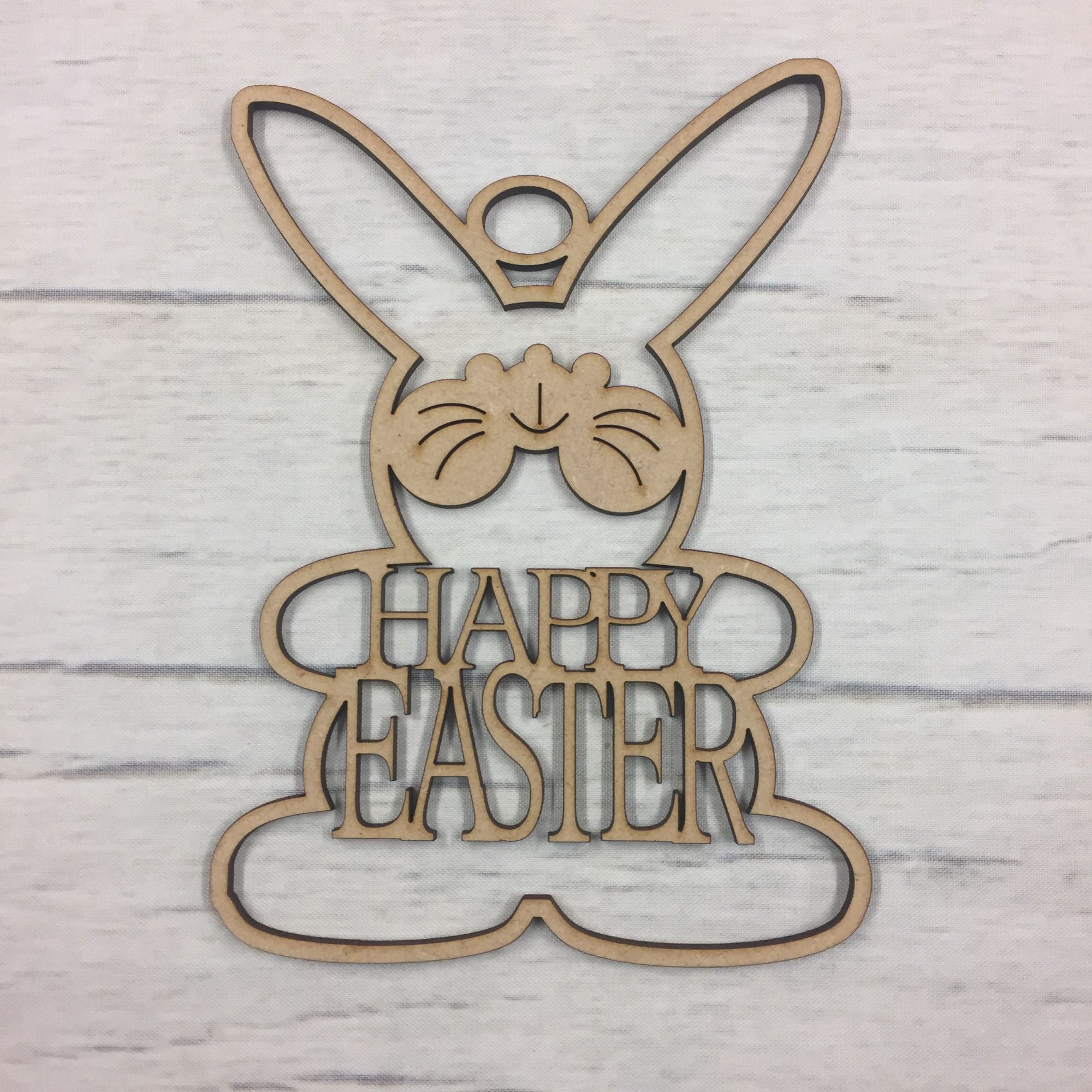 Easter Bunny hanging decoration Wooden Craft Shape
