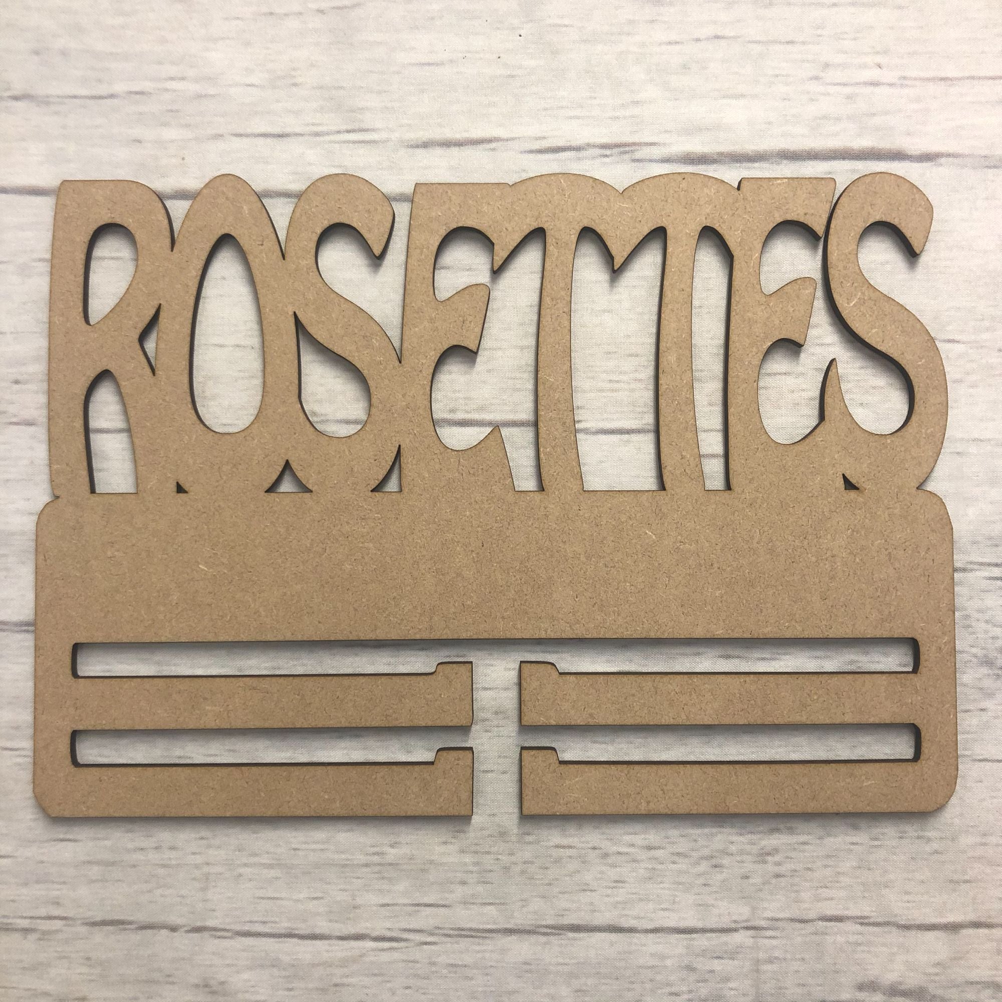 Rosettes Hanger - Plain Wooden Craft Shape