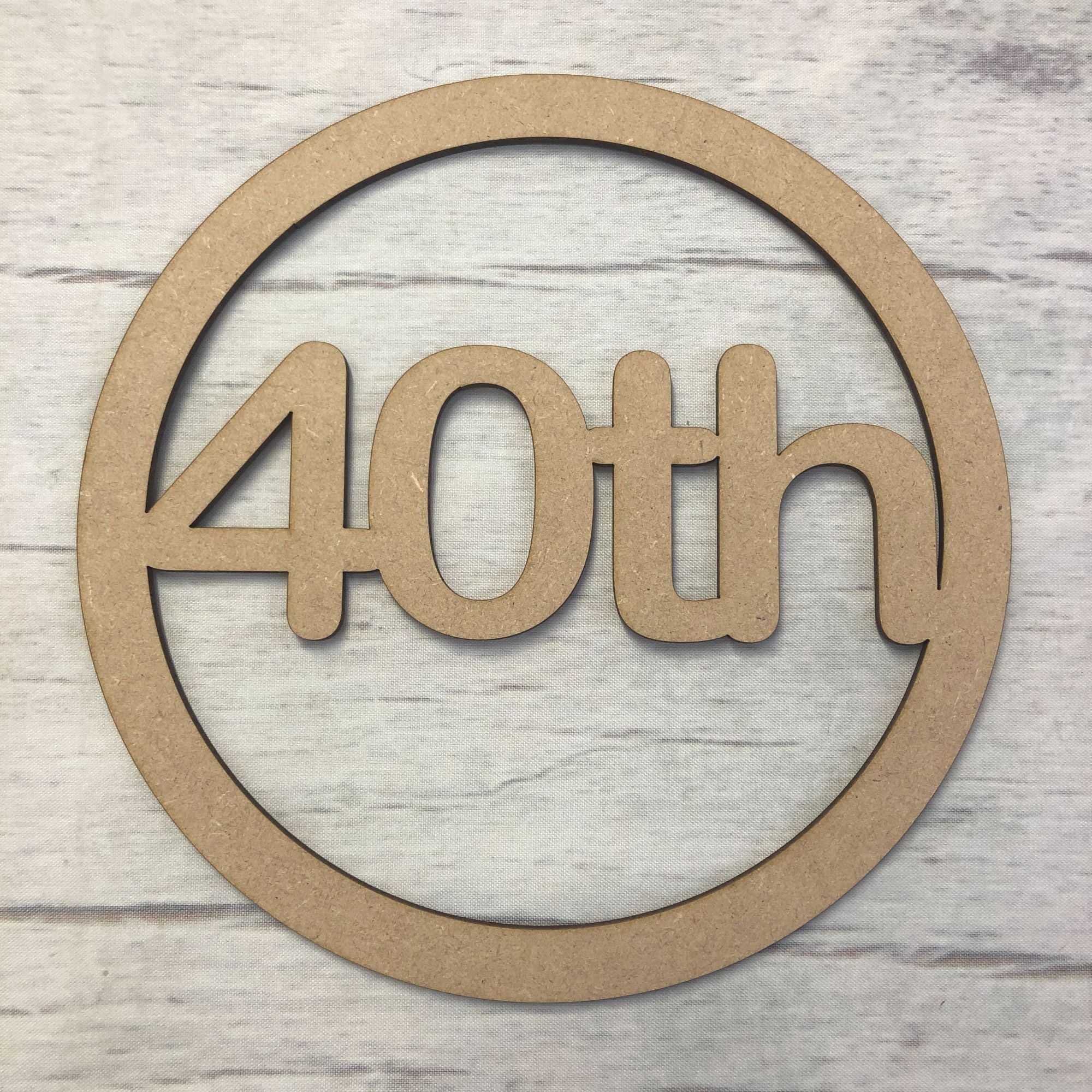 Hoop - Age - Customised Wooden Craft Shape