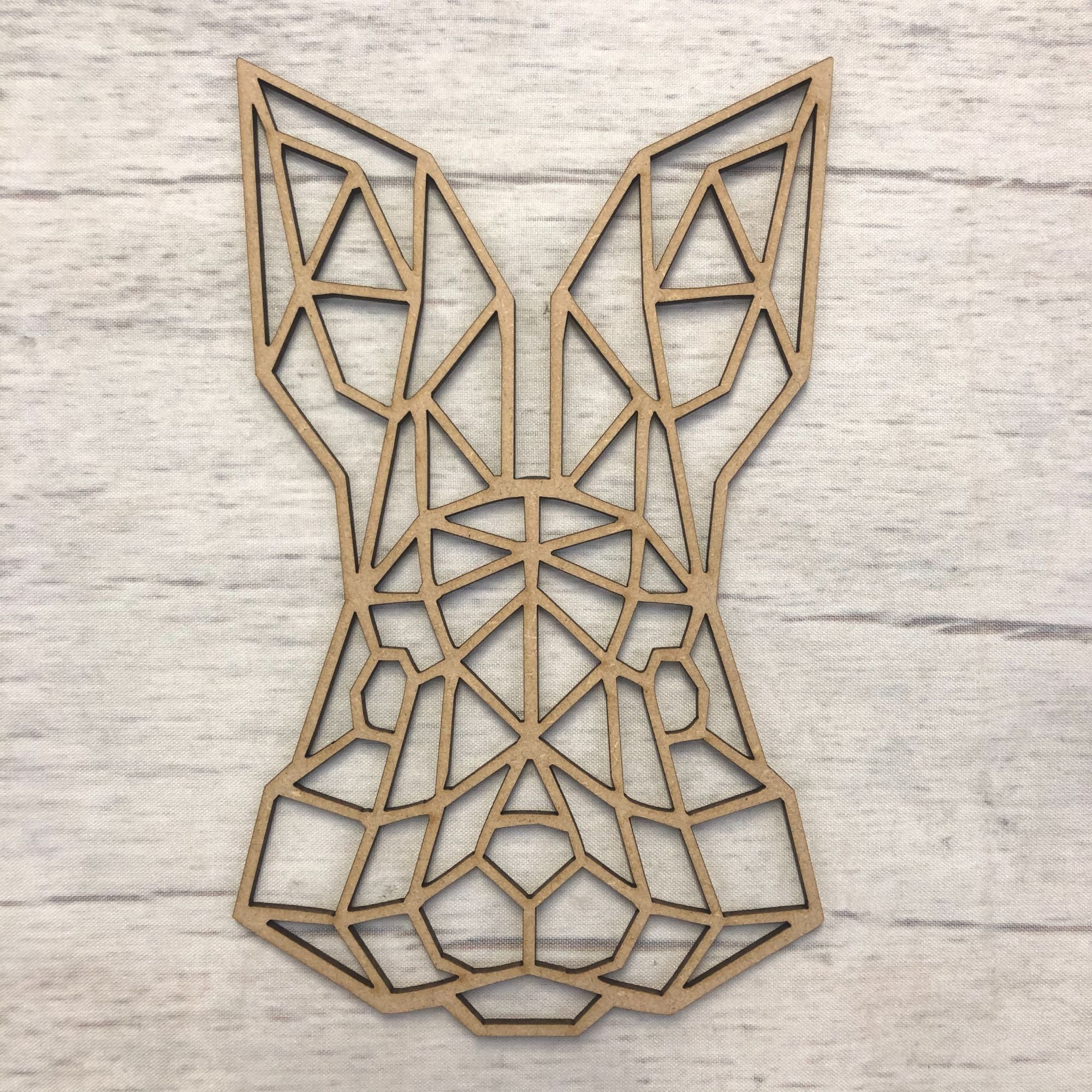 Geometric Rabbit Wooden Craft Shape
