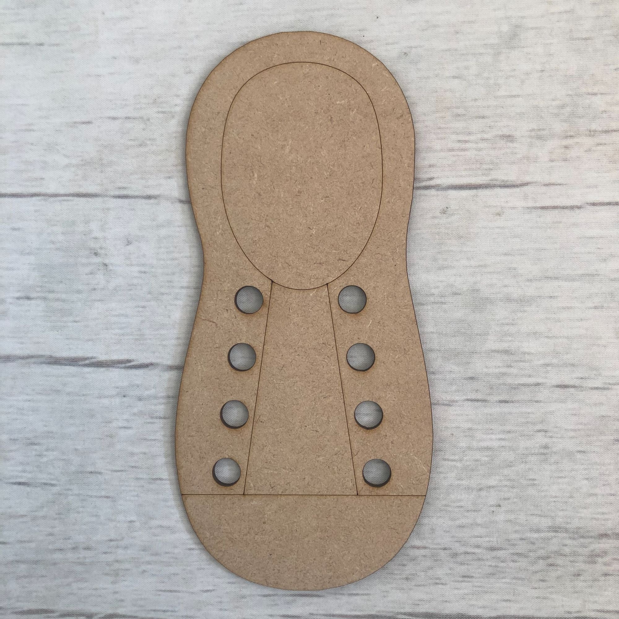 Shoe Lace Learner Wooden Craft Shape