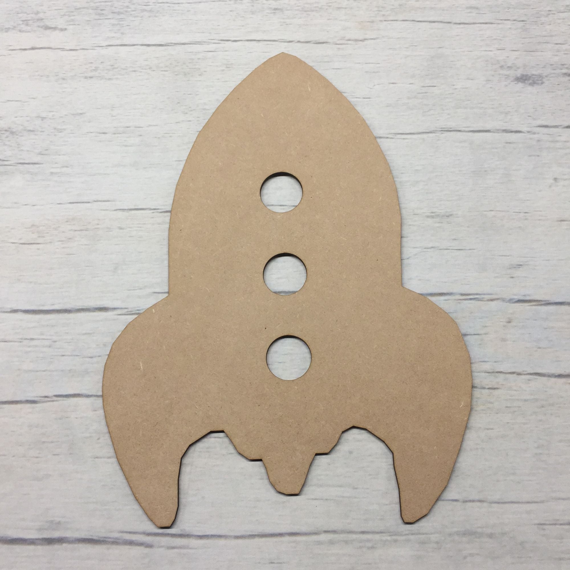 Space Rocket 2 Wooden Craft Shape