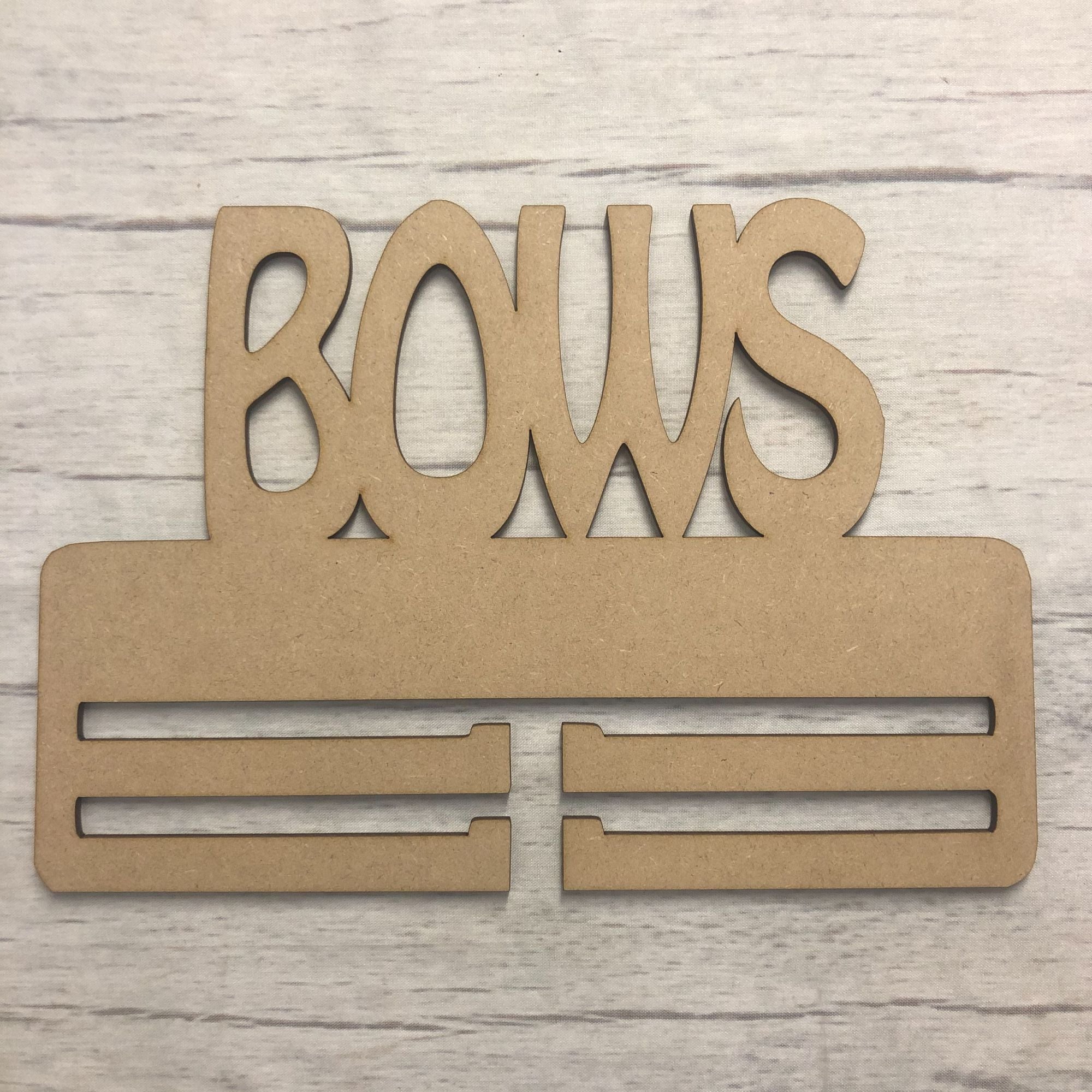 Bow Hanger - Plain Wooden Craft Shape