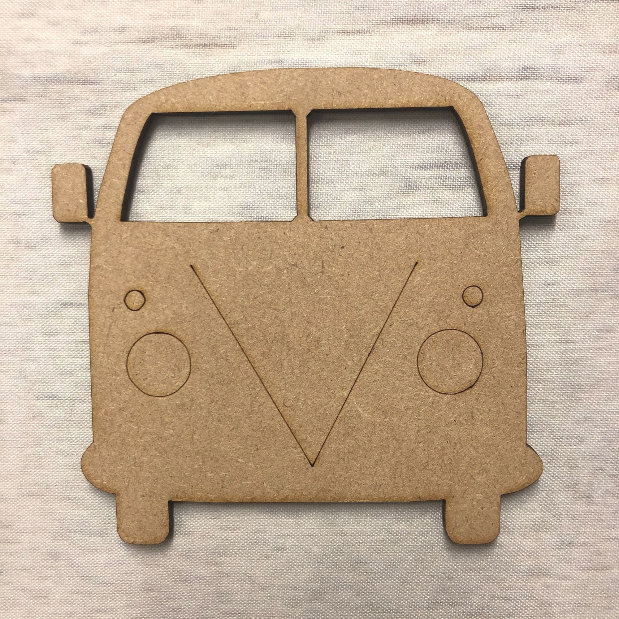 Camper Van - engraved Wooden Craft Shape