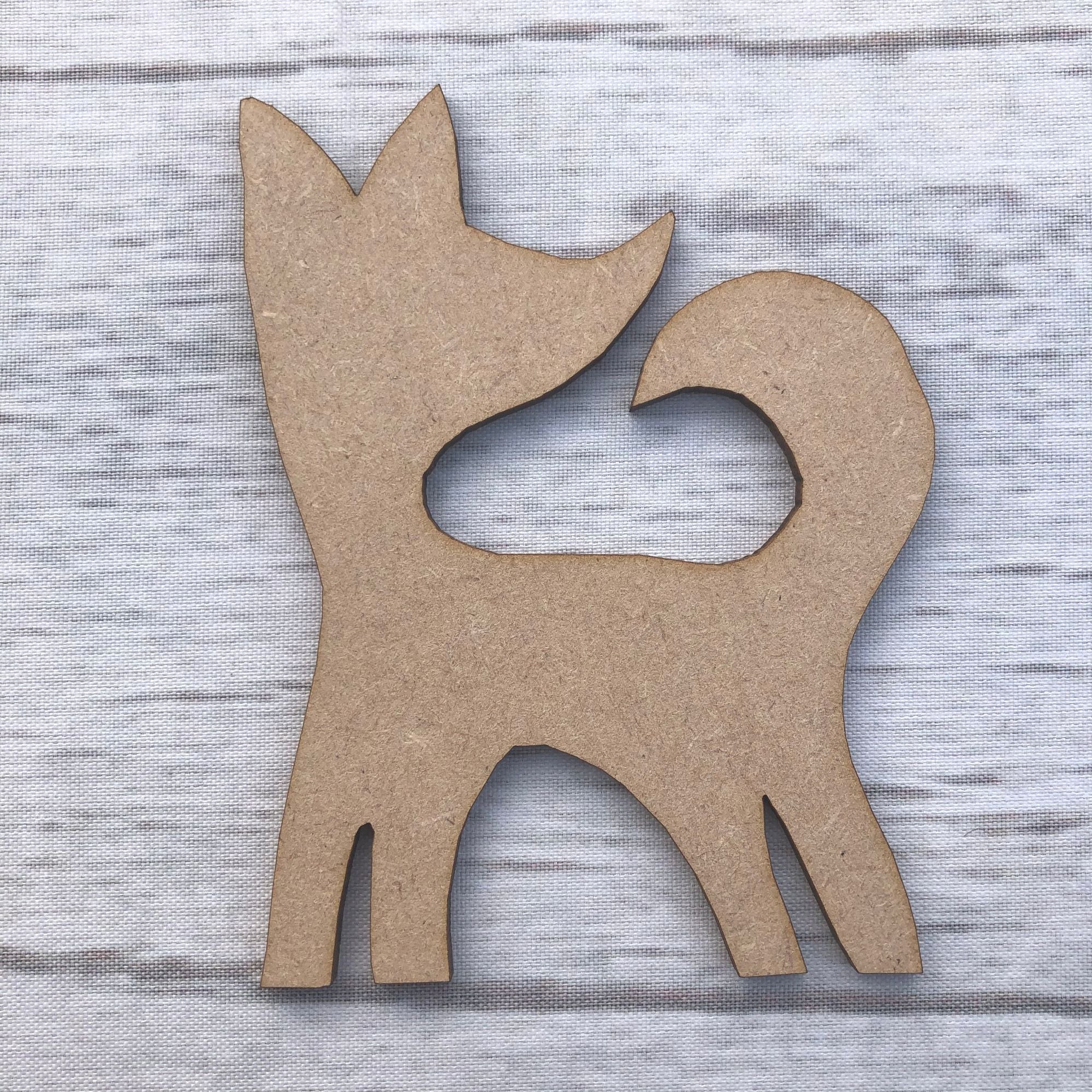 Fox 4 Wooden Craft Shape