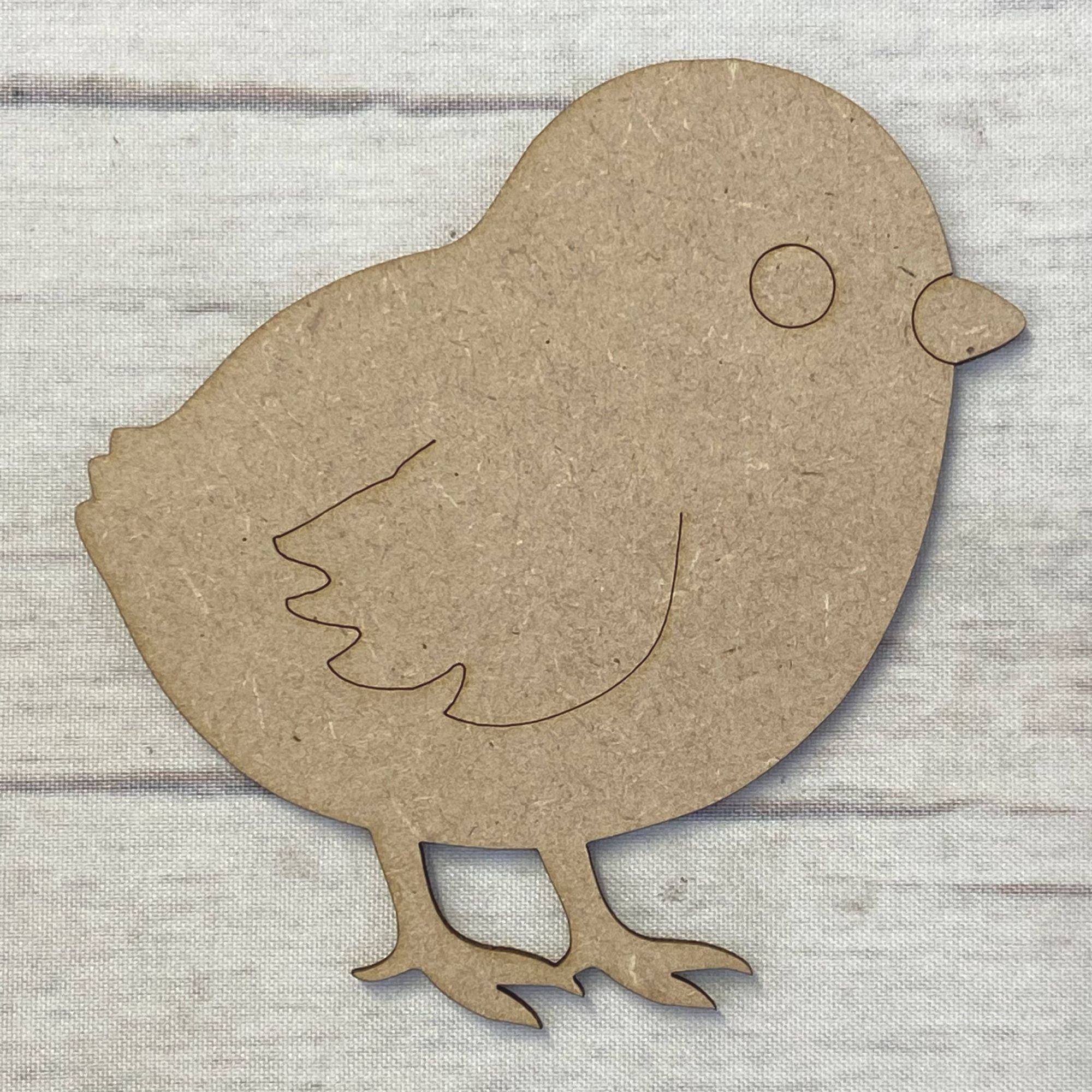 Chick 2 - Engraved Wooden Craft Shape