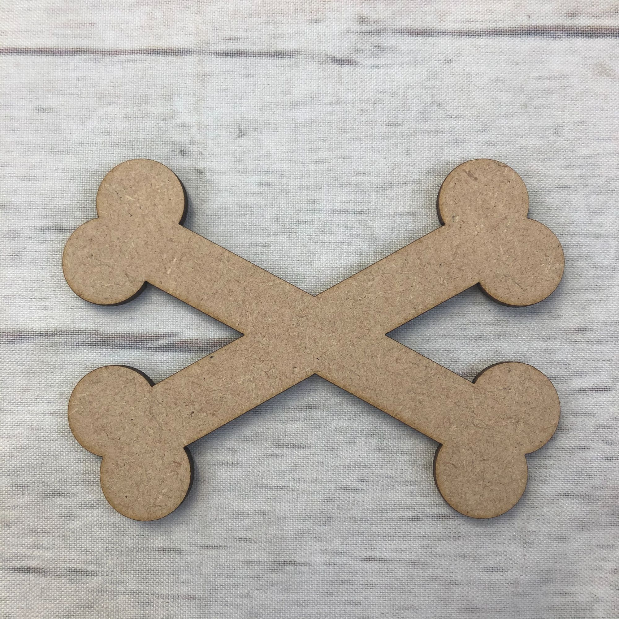 Cross Bones Wooden Craft Shape