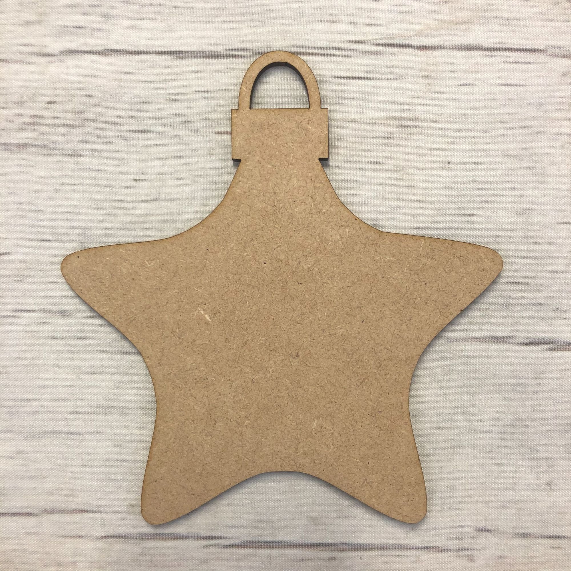 Bauble 4 (Rounded Star) Wooden Craft Shape
