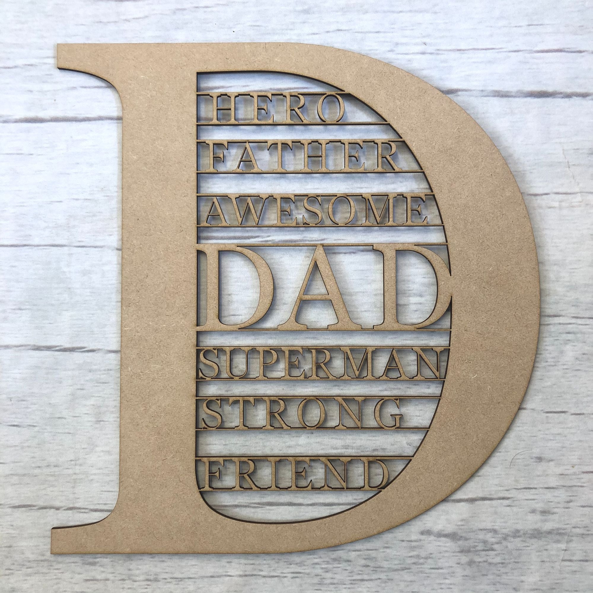 Father's day hanging plaque 3 Wooden Craft Shape