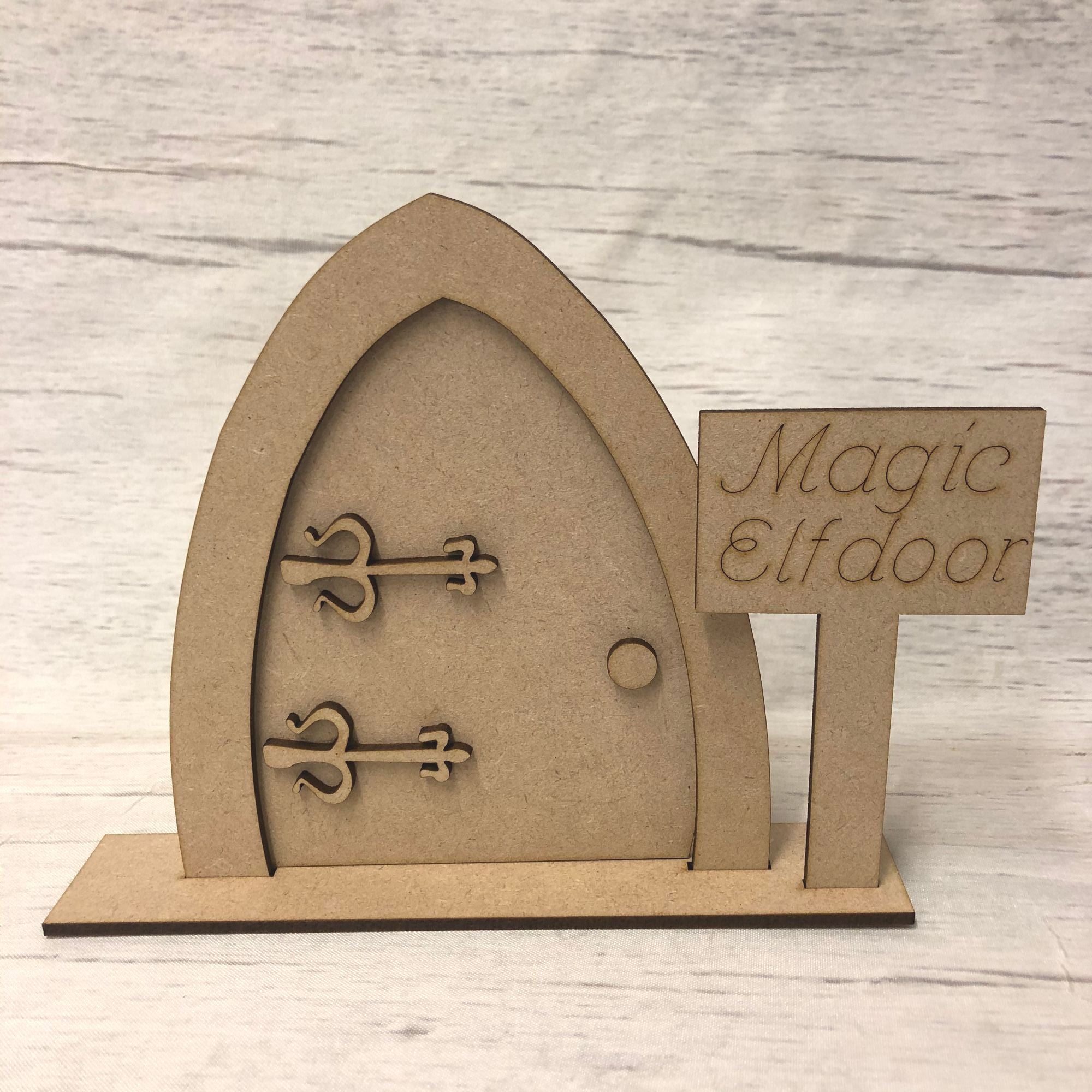 Decorative Fairy door, Elf shaped Wooden Craft Shape